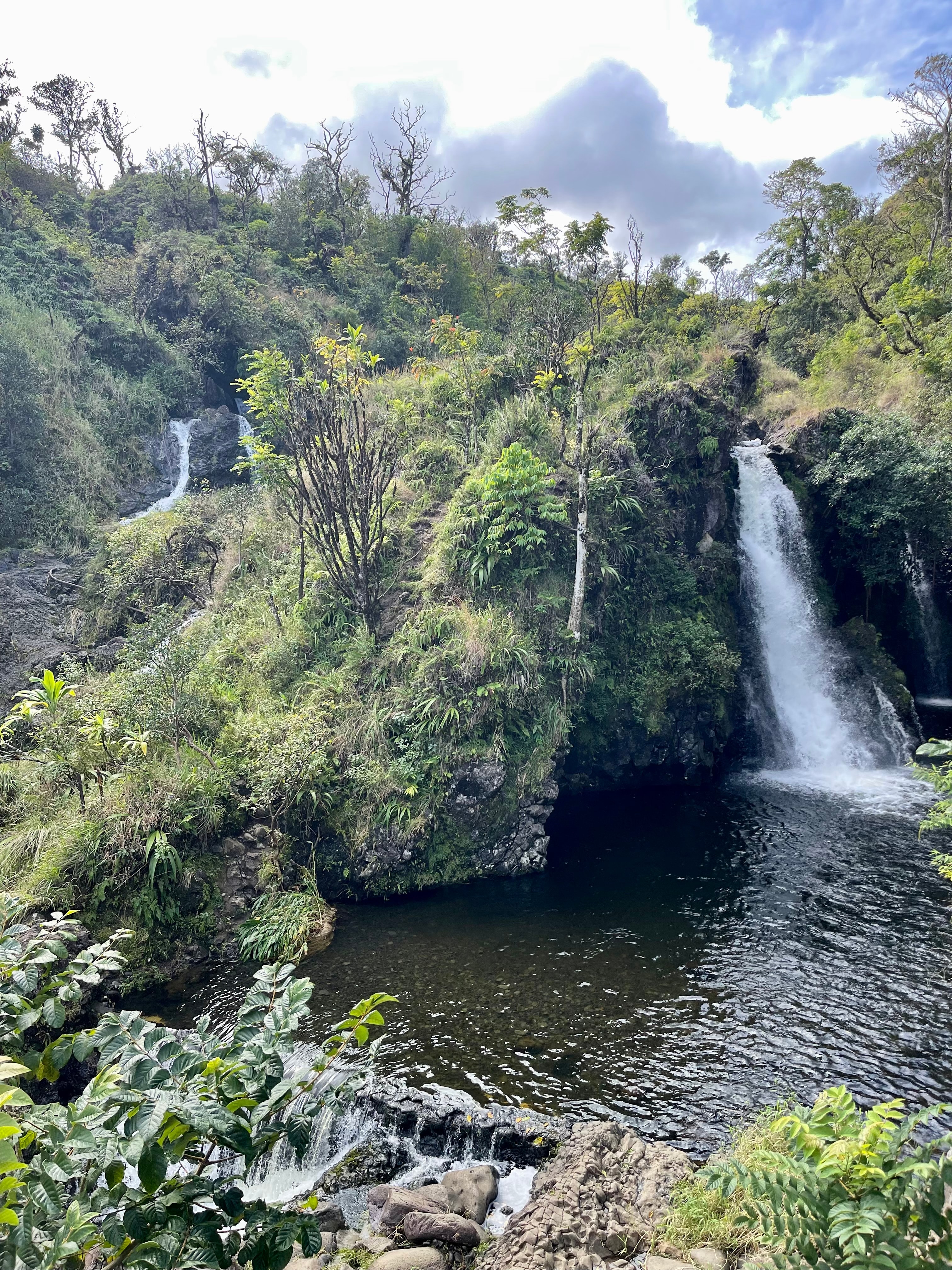 Beautiful view of the waterfall