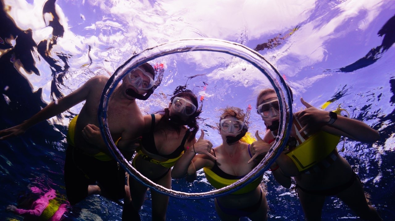 Scuba diving in the sea