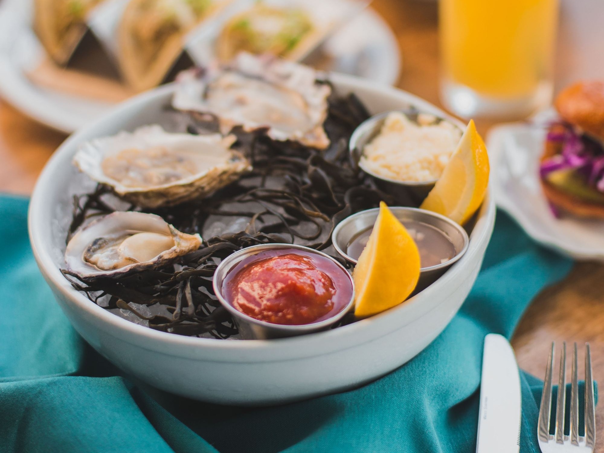 Oysters in a bowl.