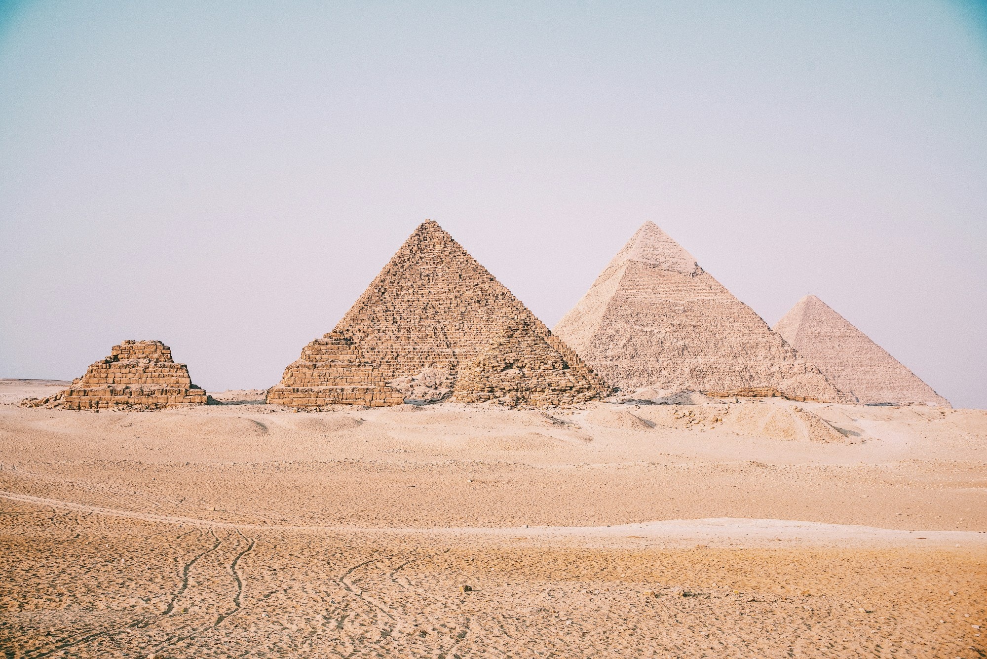 Pyramids on a sunny day.