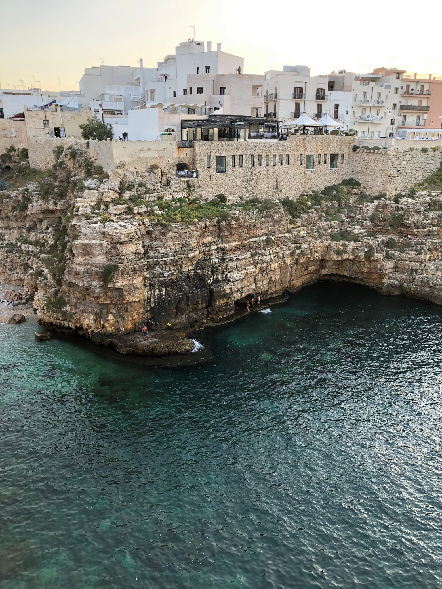 Sea and building beside sea view