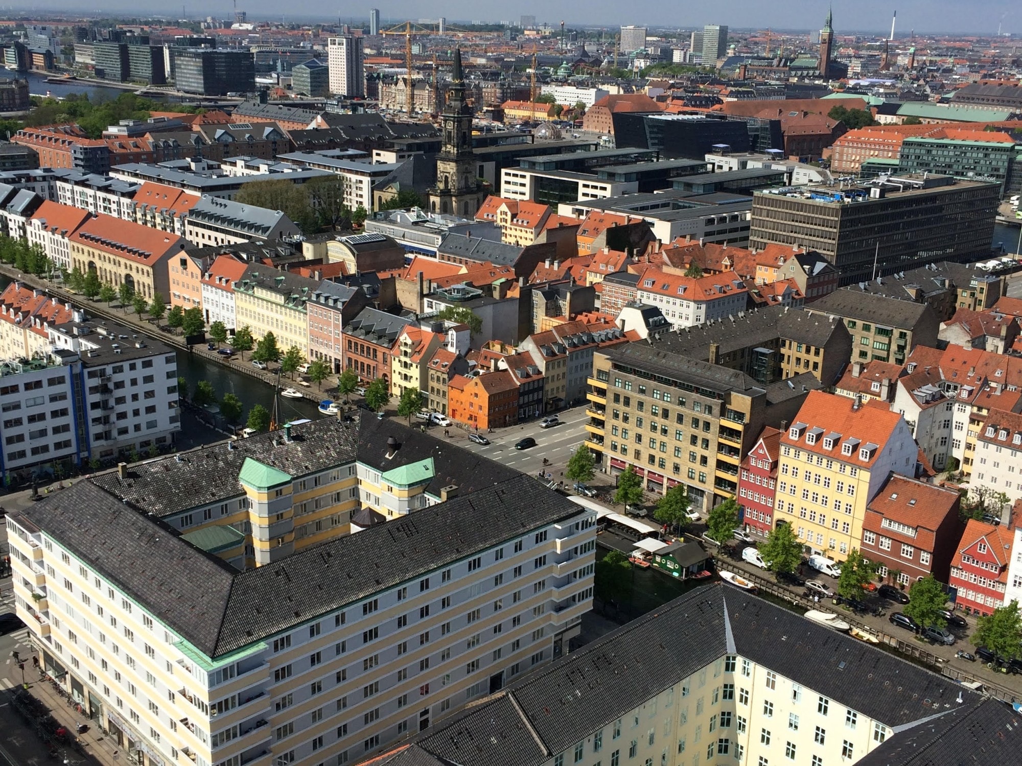 Aerial view of the city. 