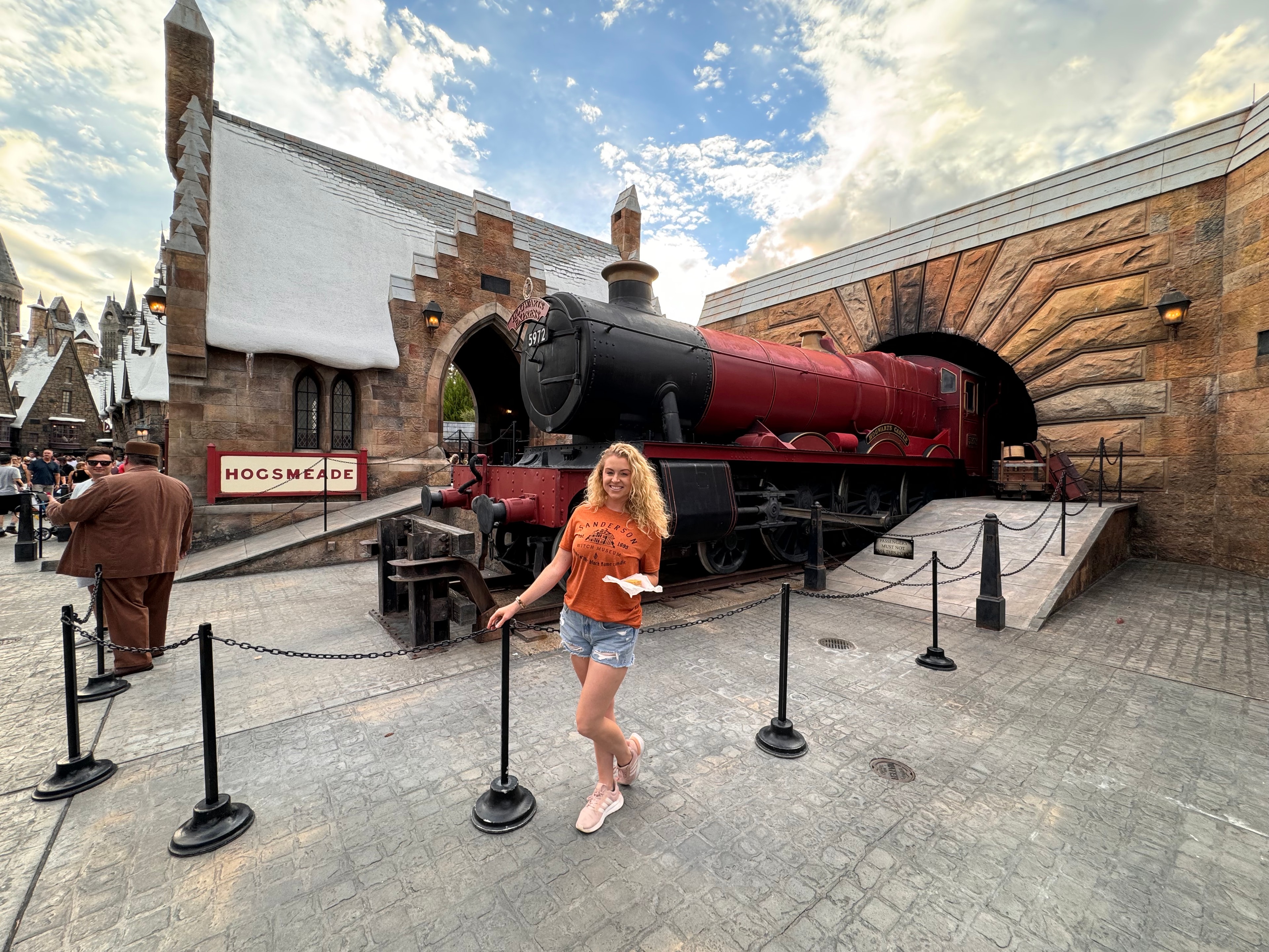 marissa with a train model