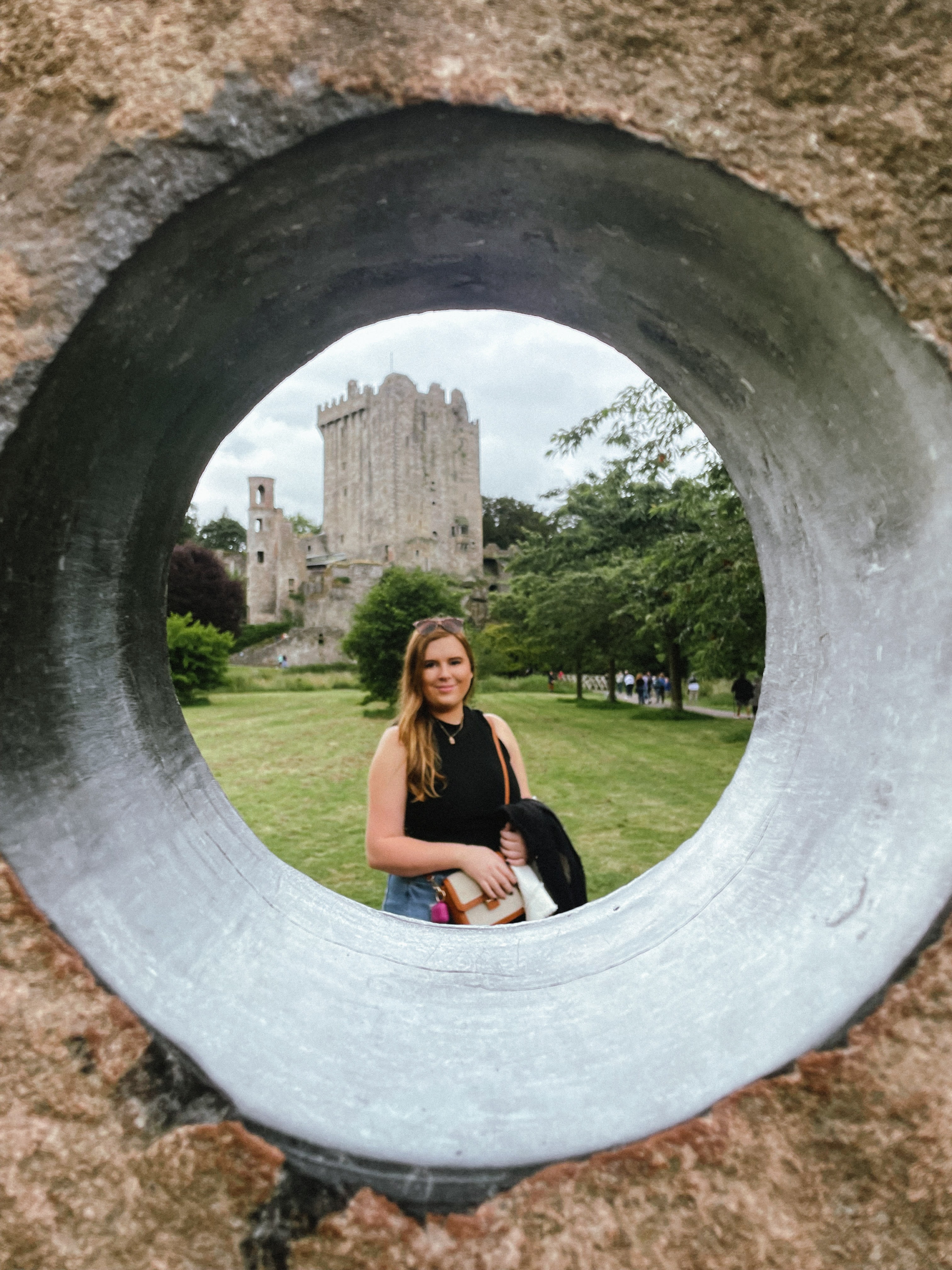 brianna in front of a building