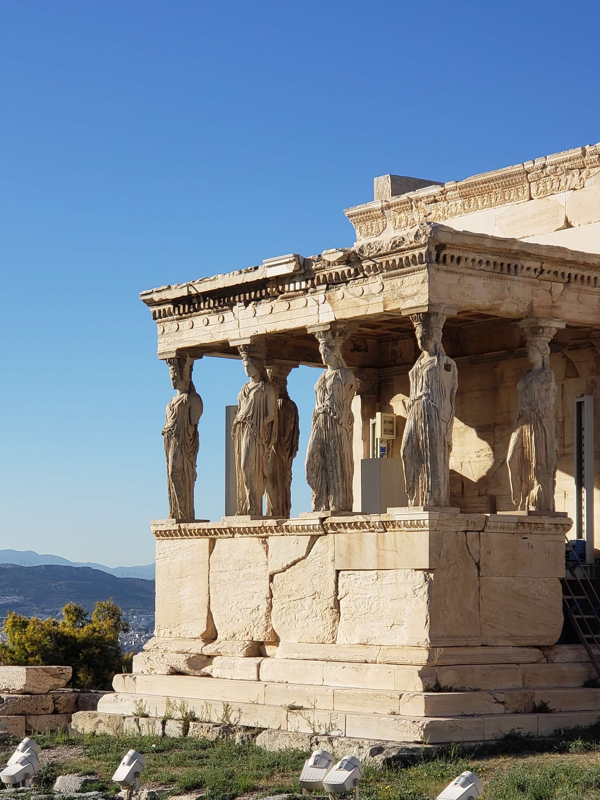 Ancient ruins in an outdoor setting on a sunny day.