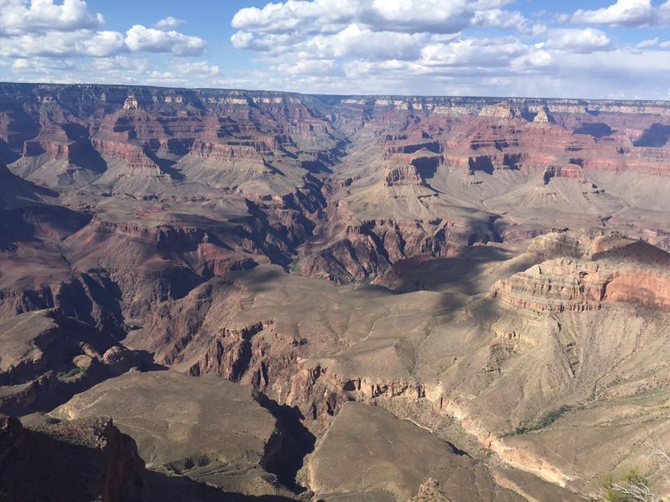 beautiful view of the Grand Canyon from above on a sunny day