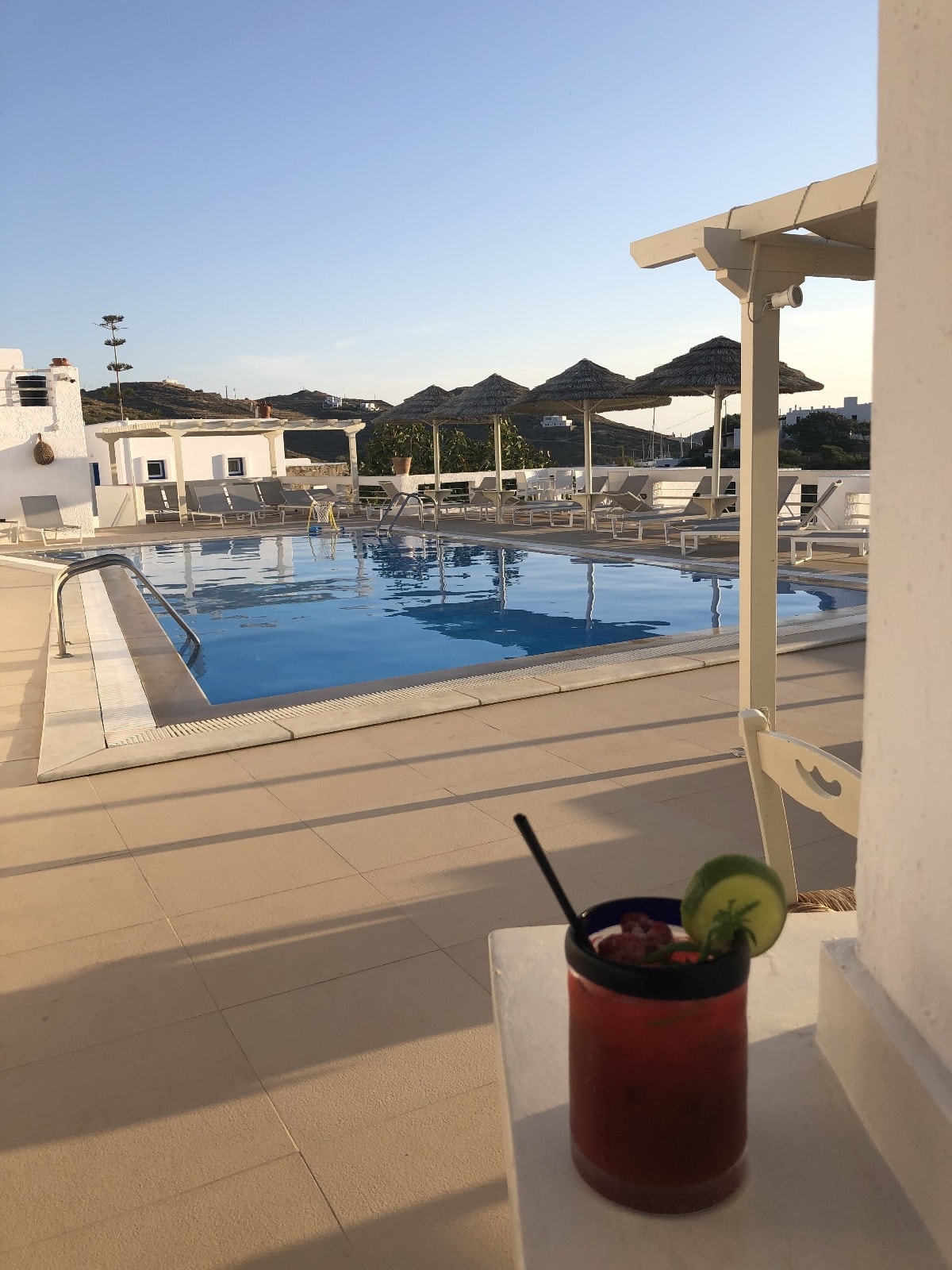 Cocktail by the pool.