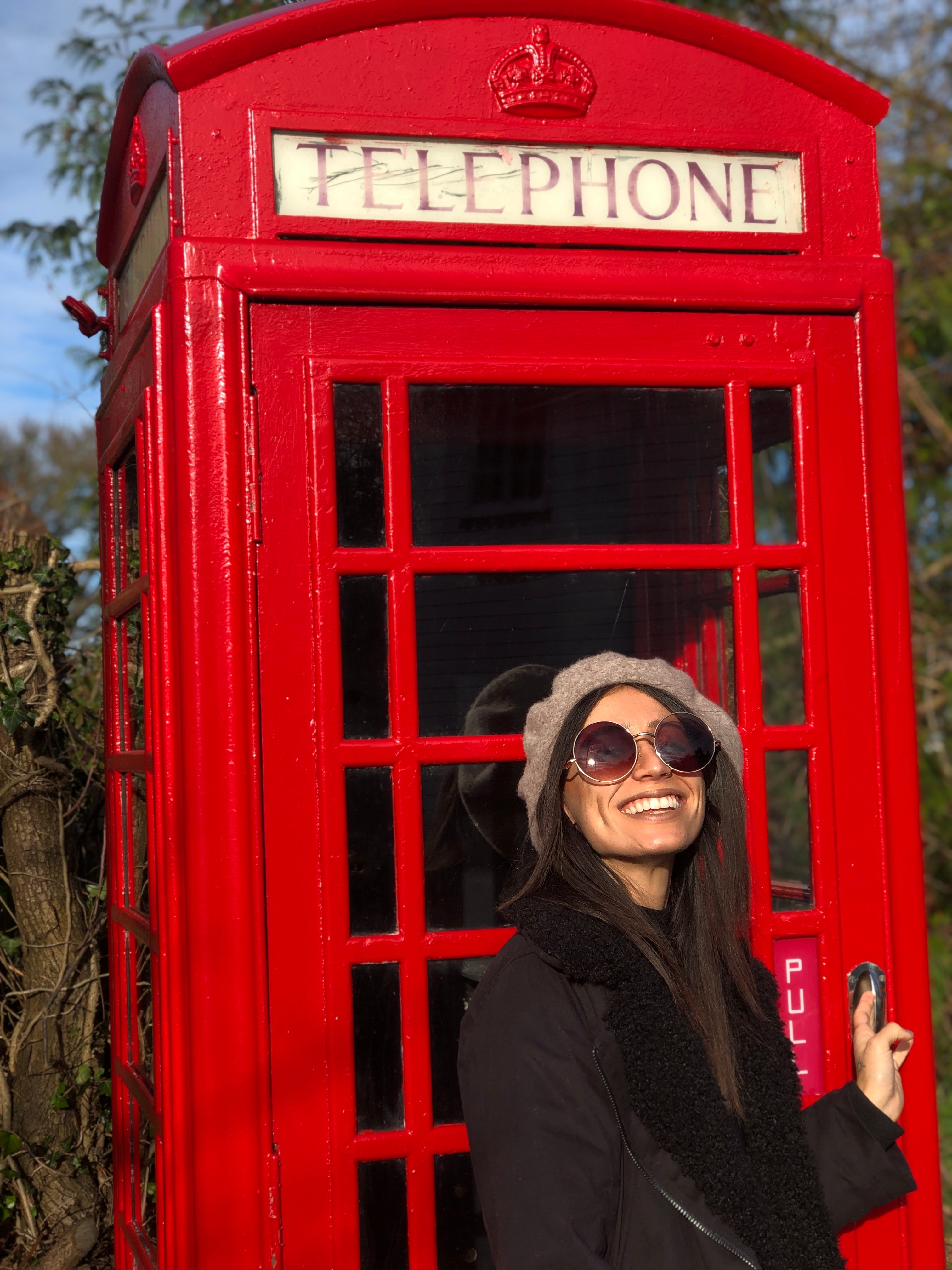 Telephone box in London.