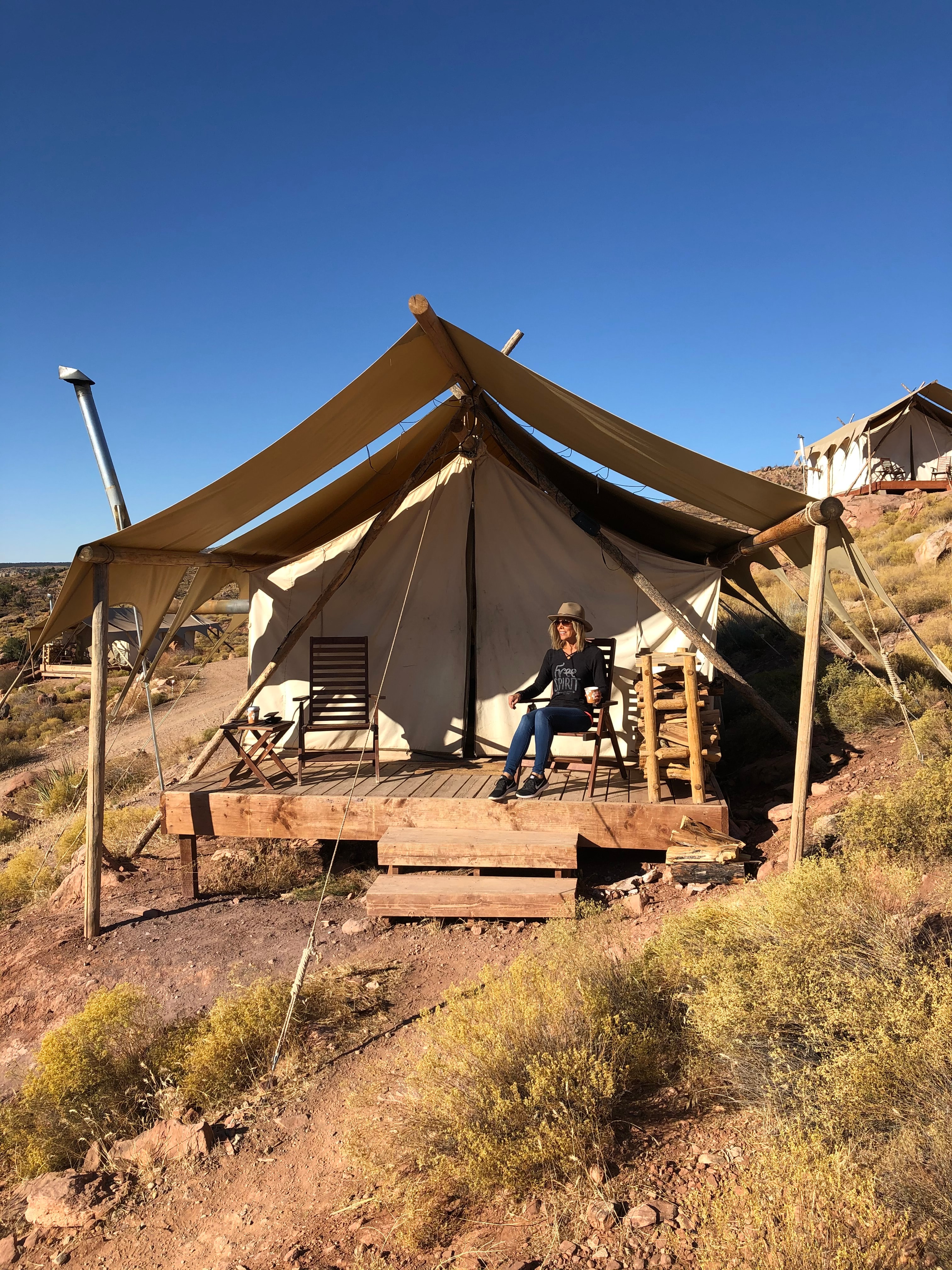 Canvas in desert.