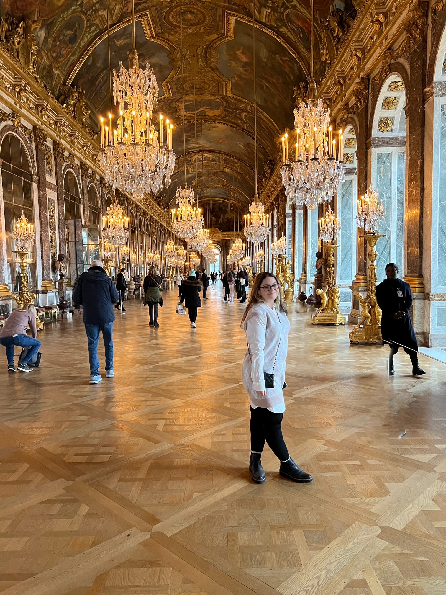 Advisor posing for an image in a classic building. 