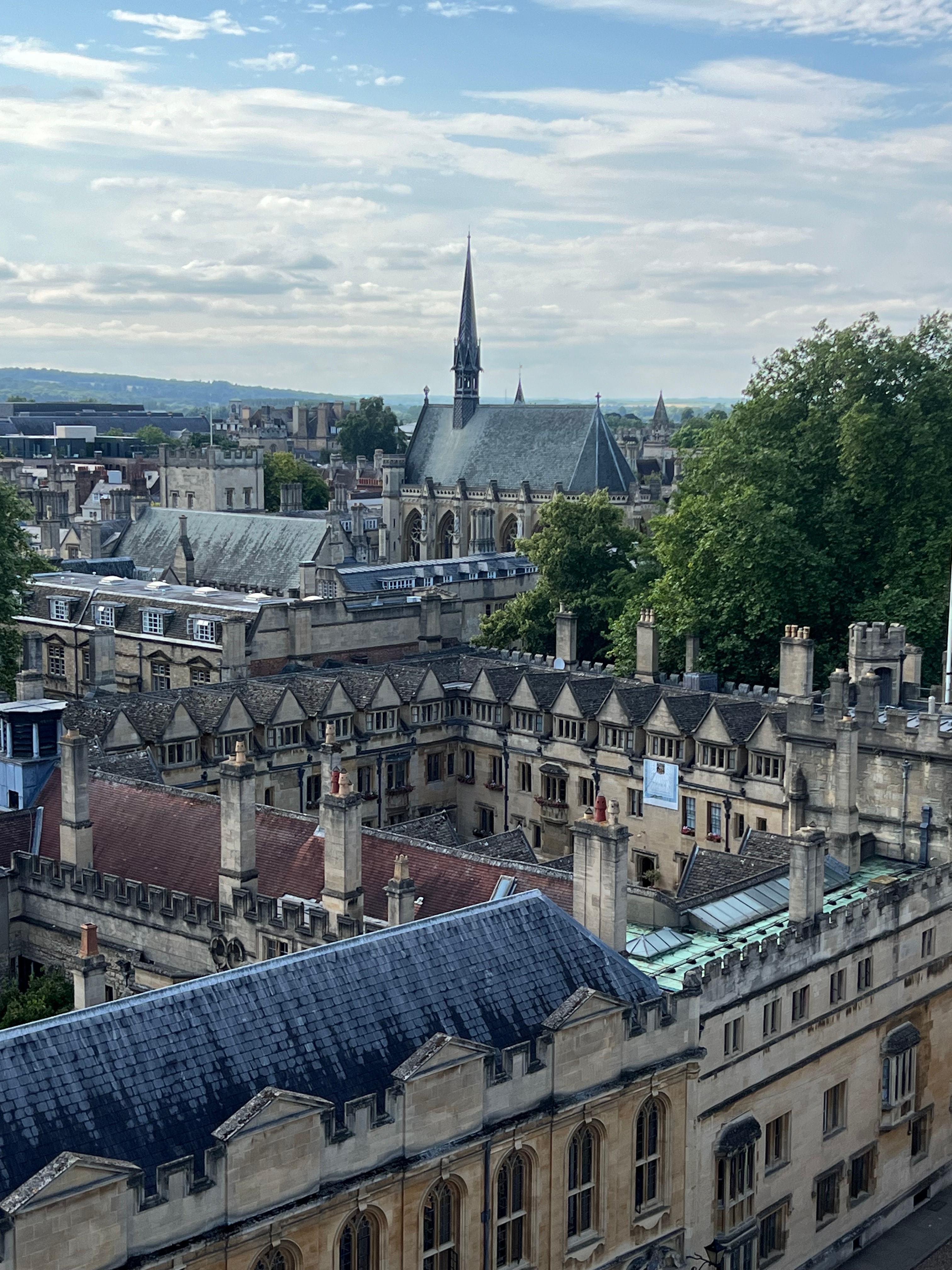 View of the rooftops of Paris on a cloudy day