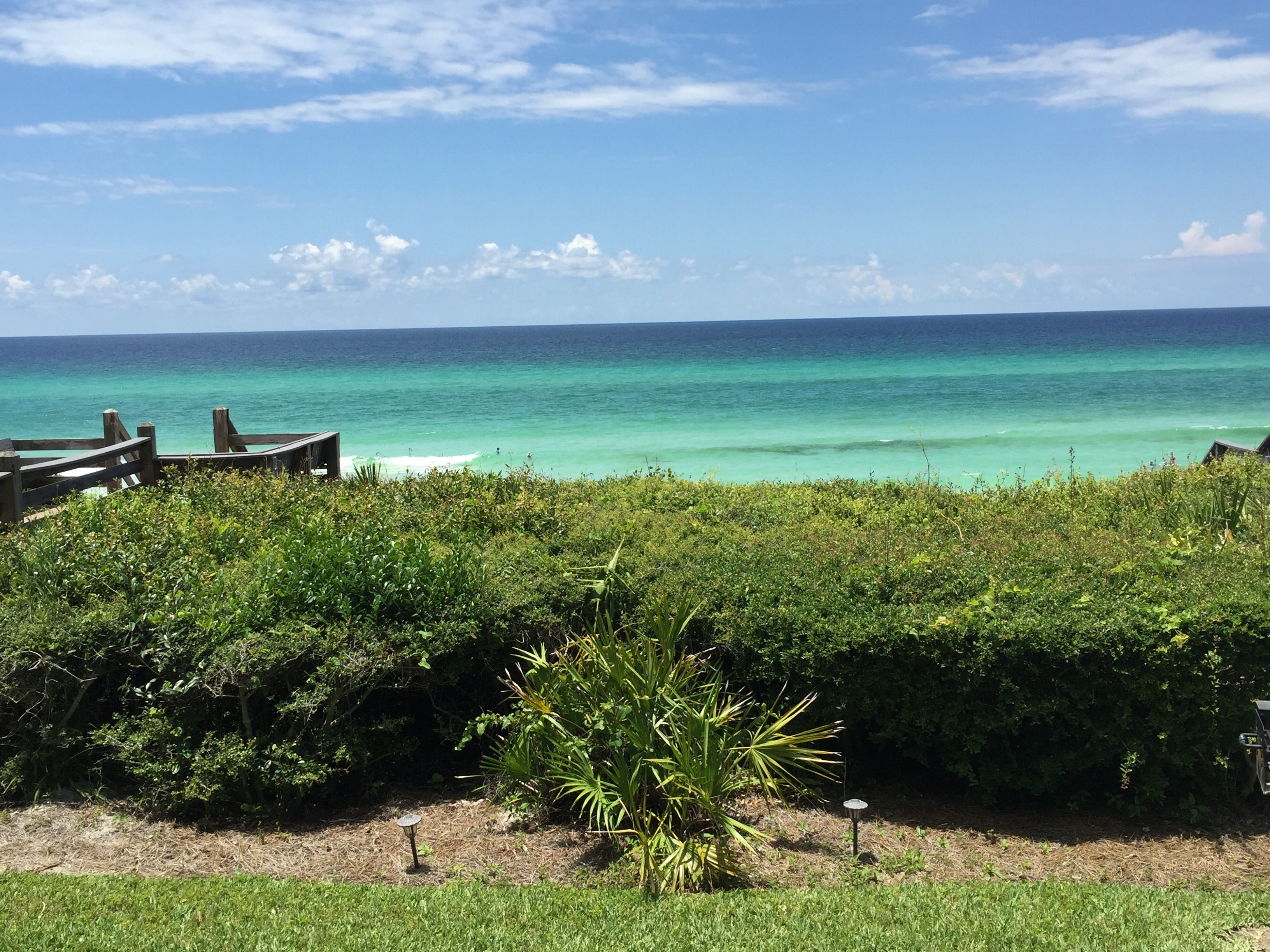 Blue sea views on a sunny day.