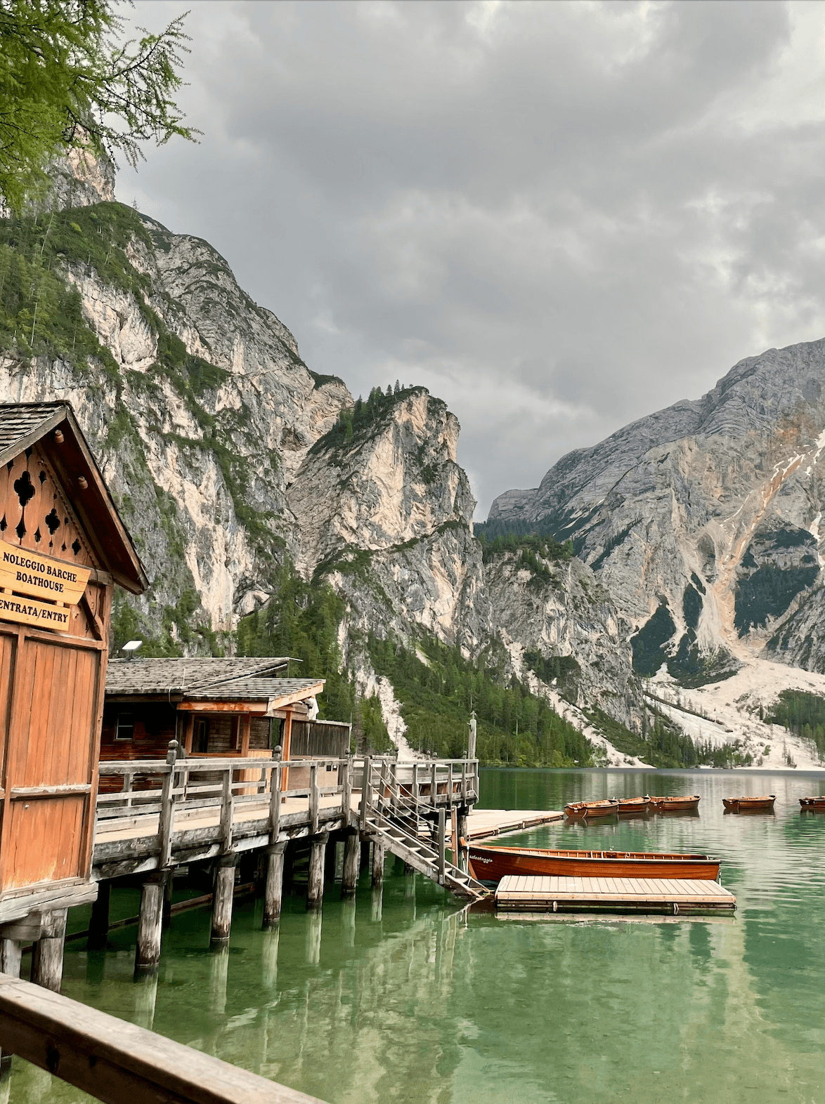 Green river by mountains.