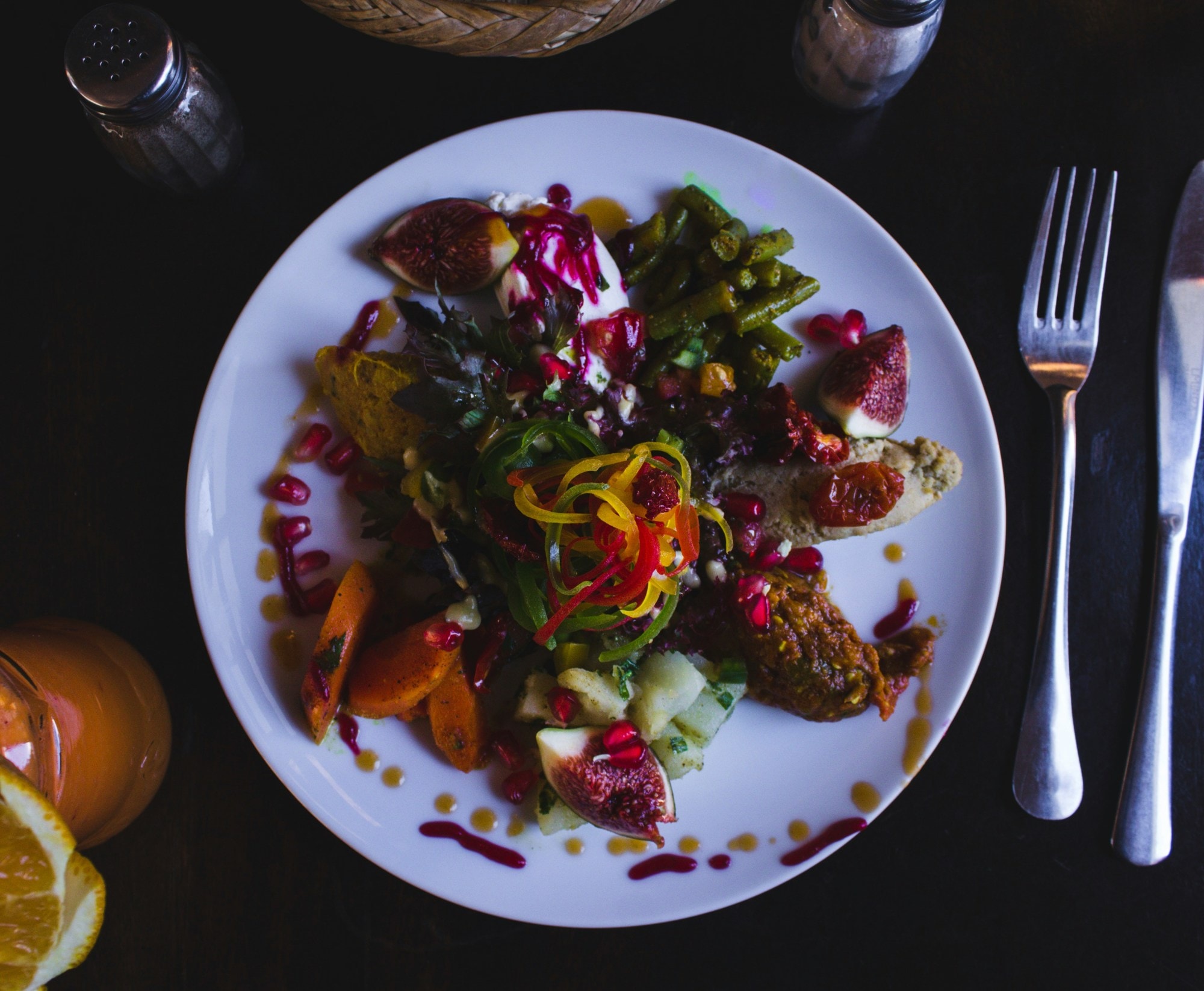 A plate of fresh food in Slovenia.