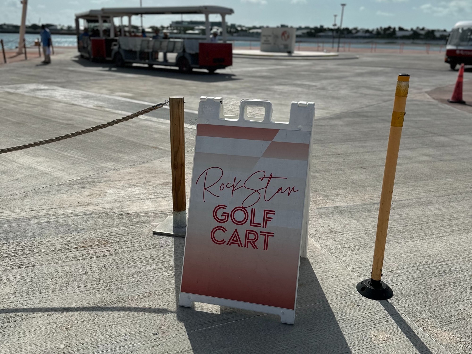 Golf cart during daytime.