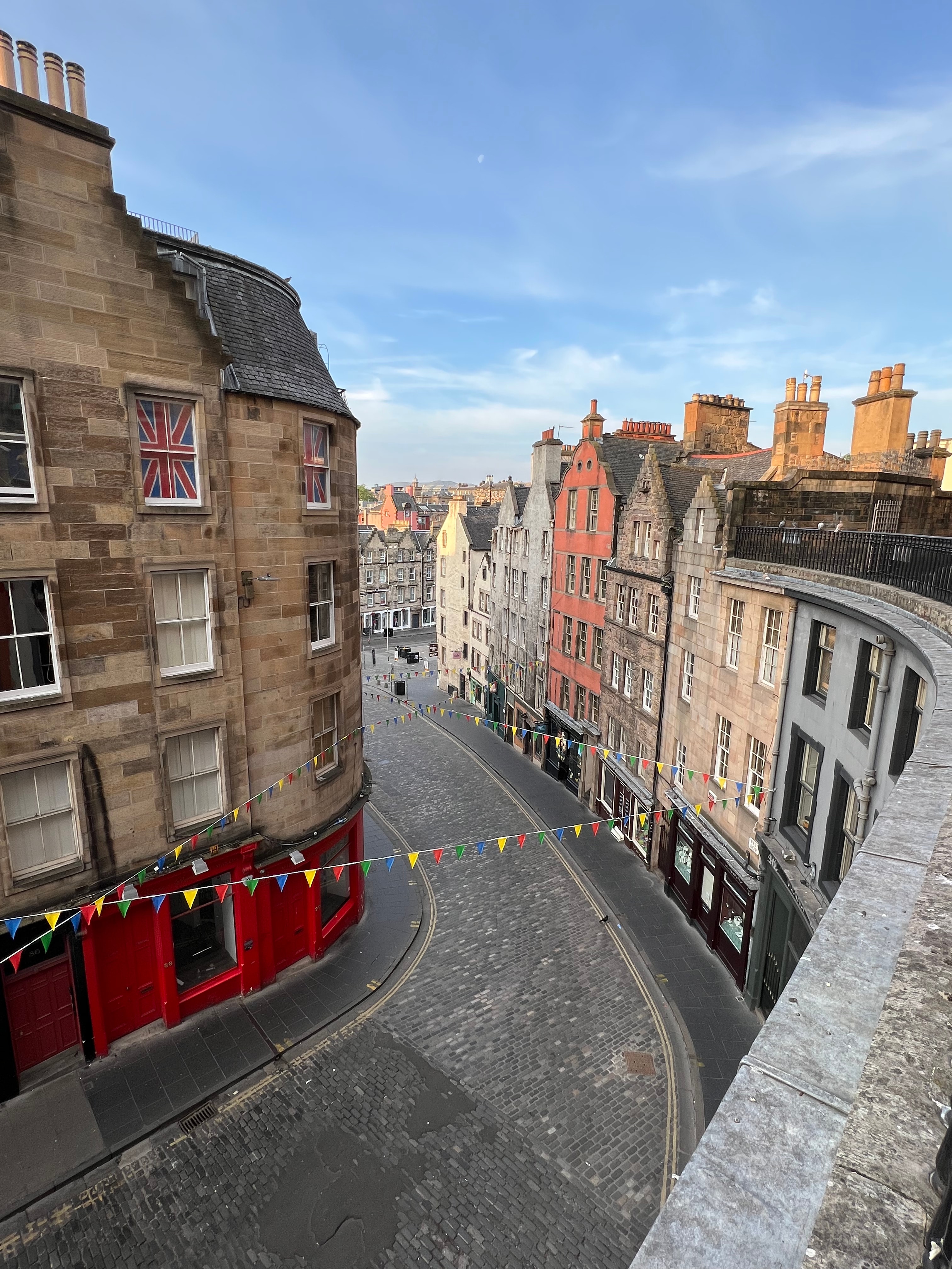 Beautiful view of Edinburgh street