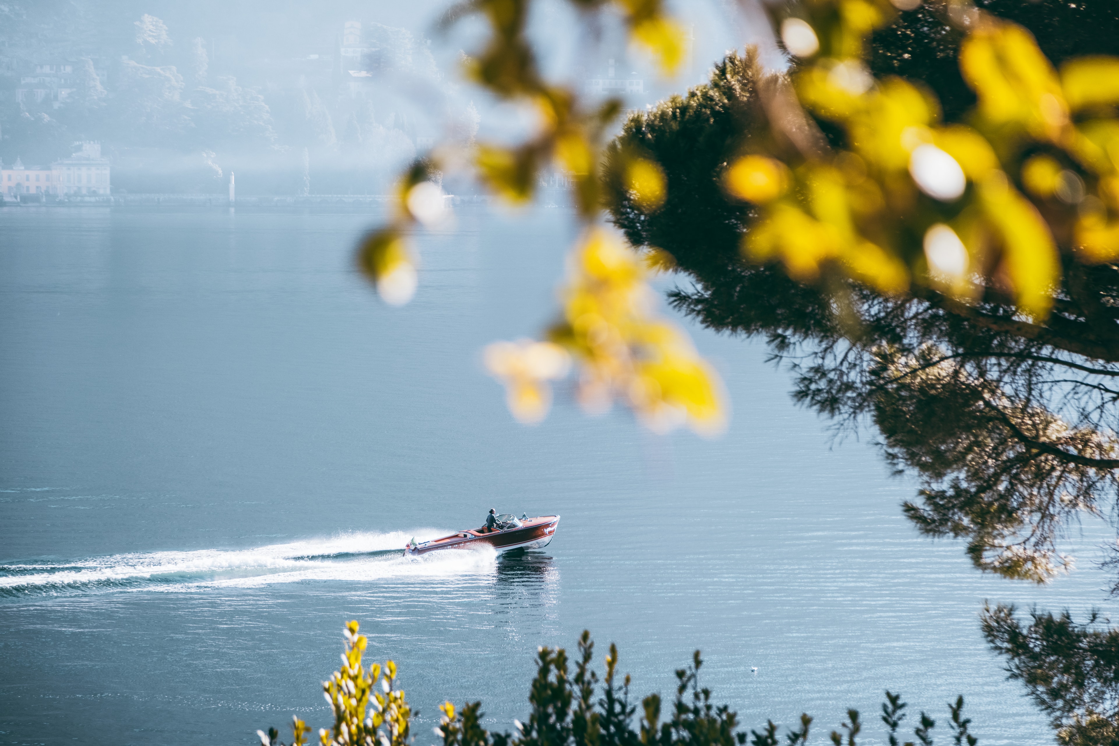 A boat in Lake Como