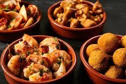 Tapas are found anywhere in Madrid.