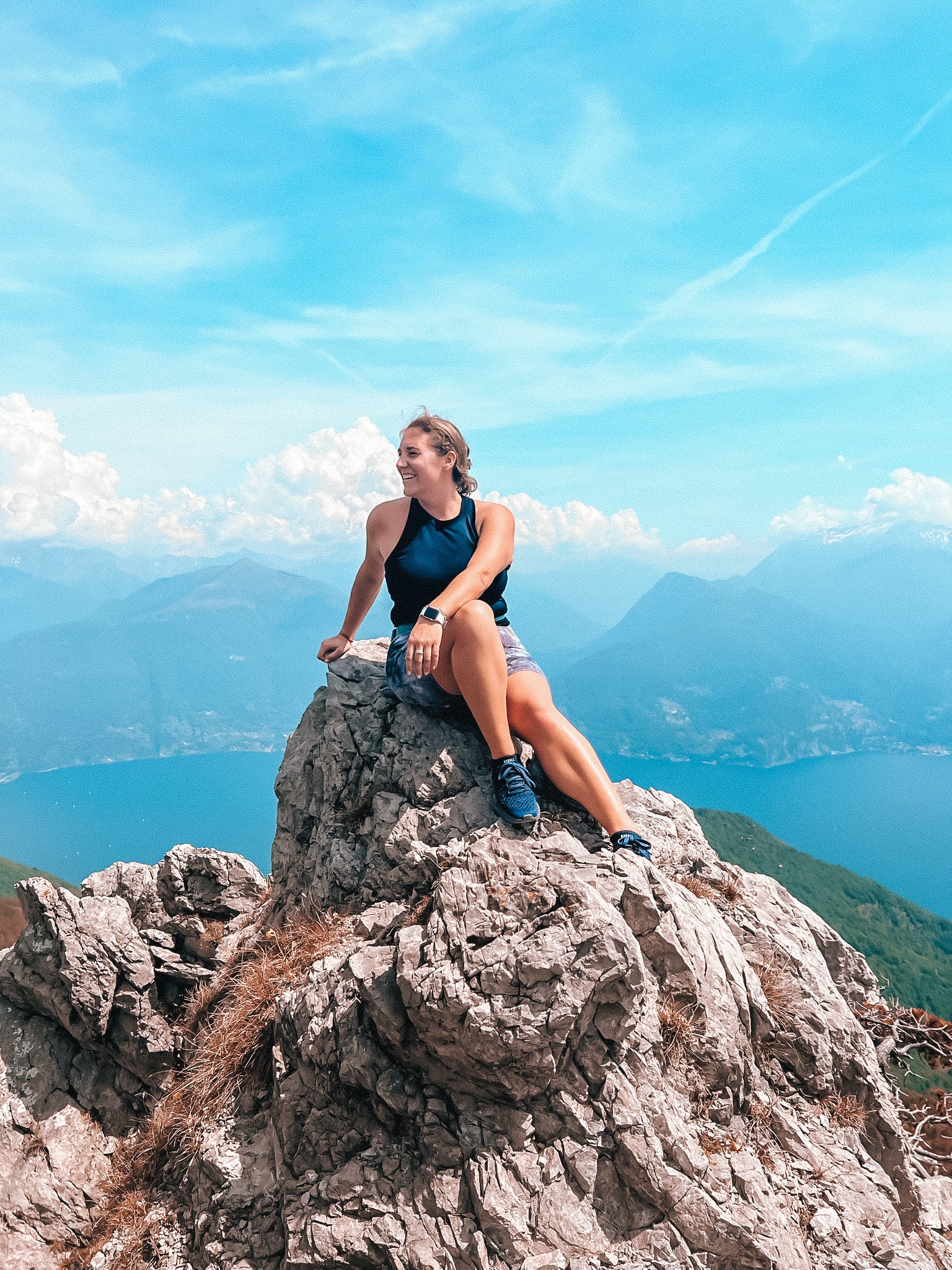 Picture of Gianna sitting on rock