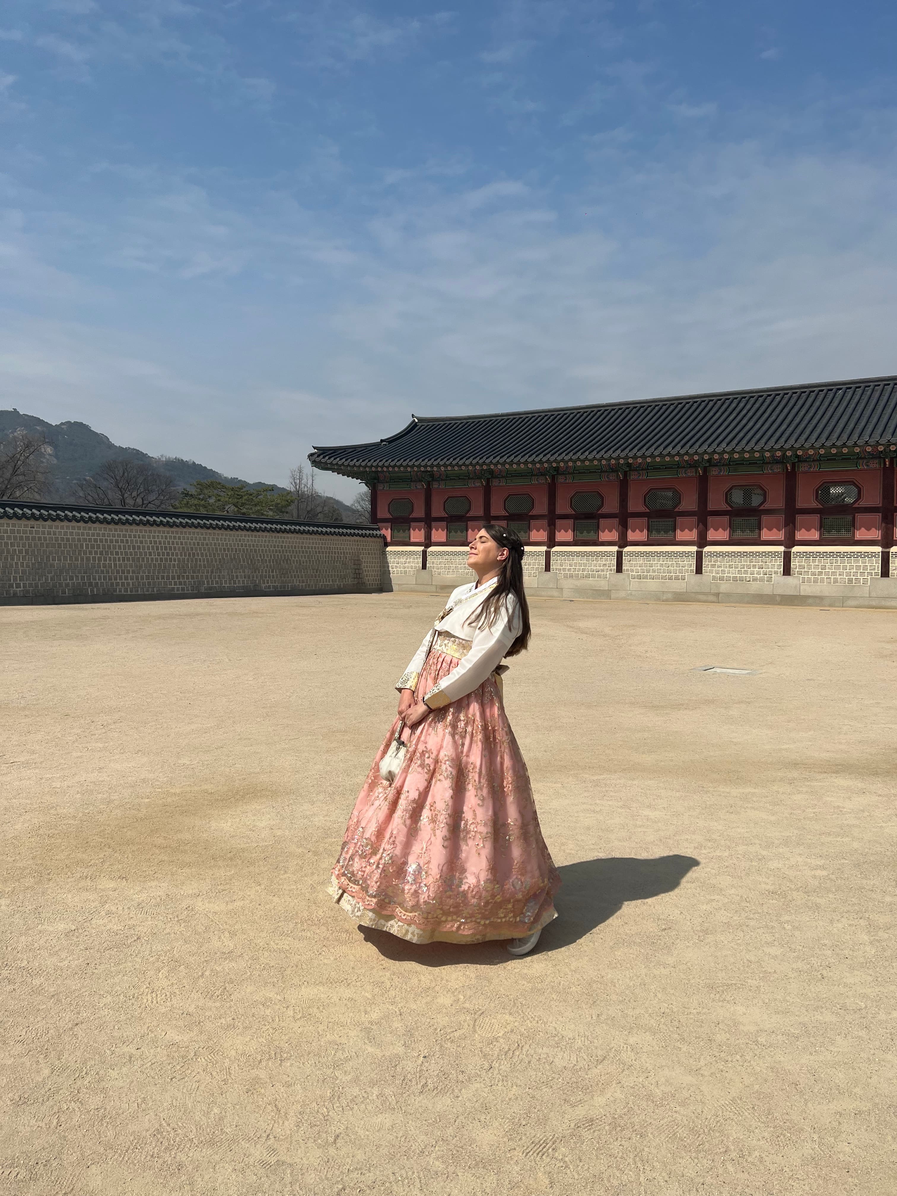 Picture of Sarah in Korean dress