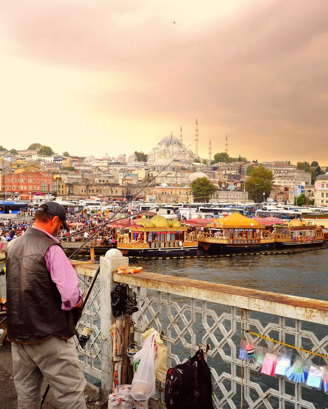 View of Blue Mosque from a bridge