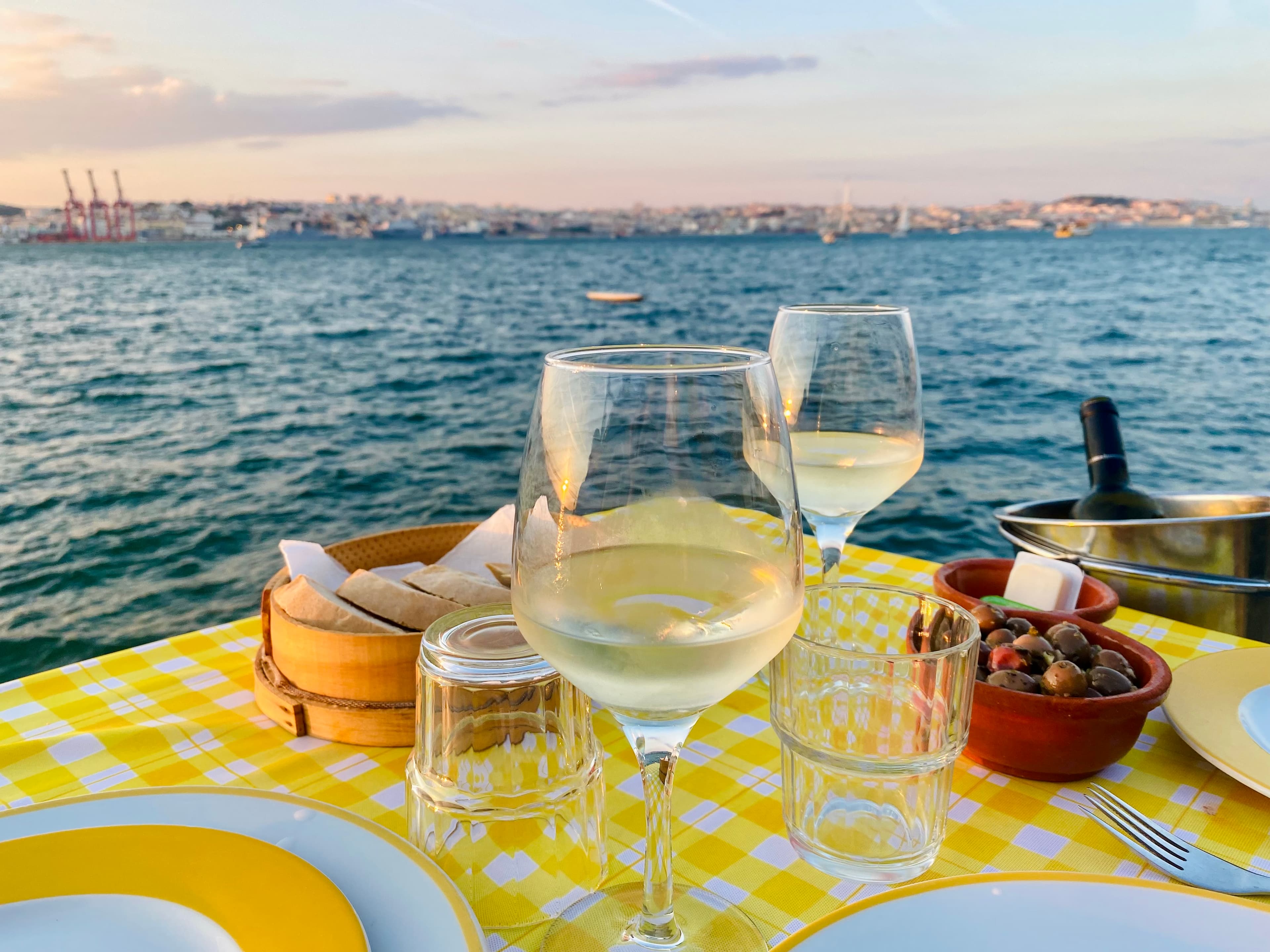 Sea and food view
