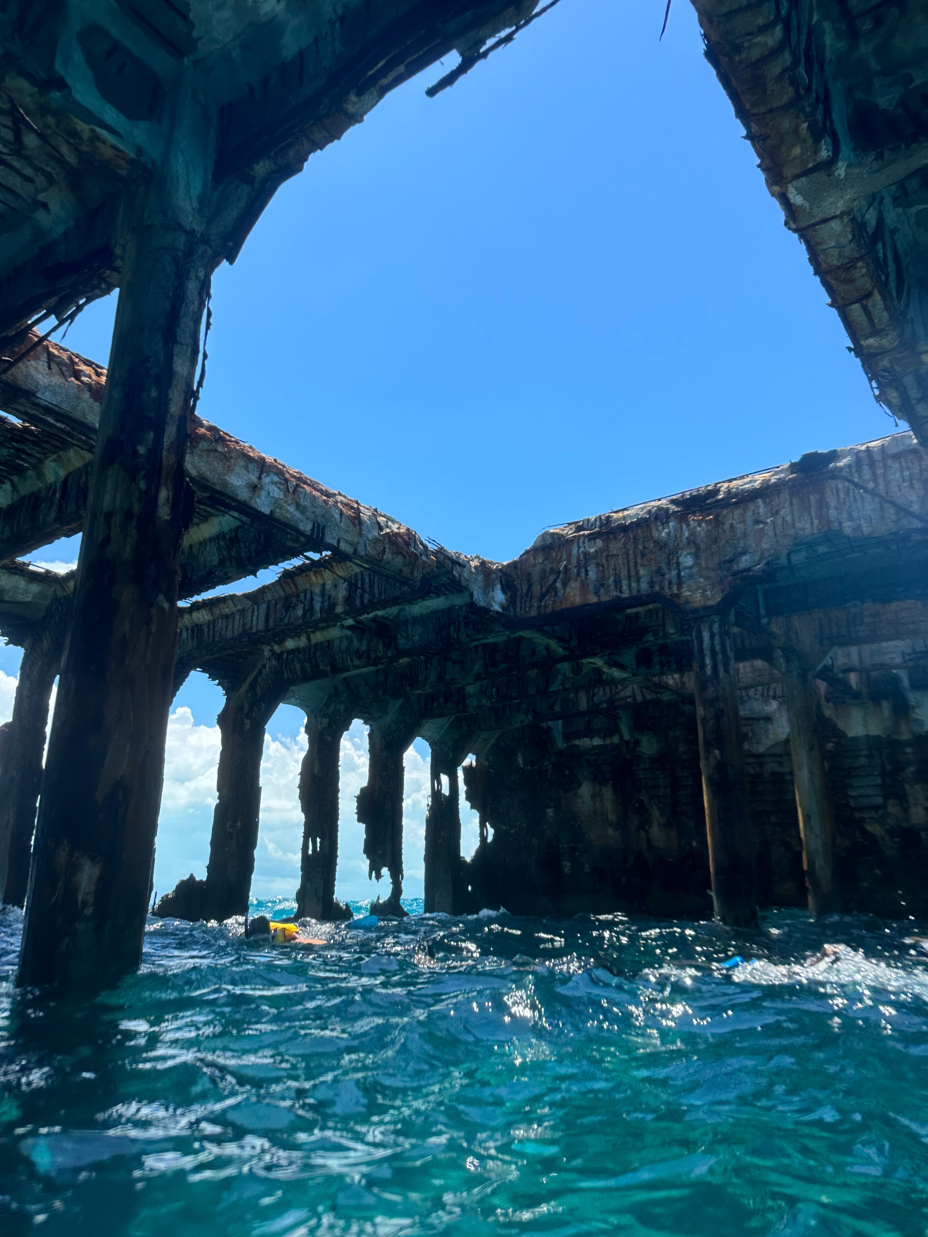 Sky view from the building in water