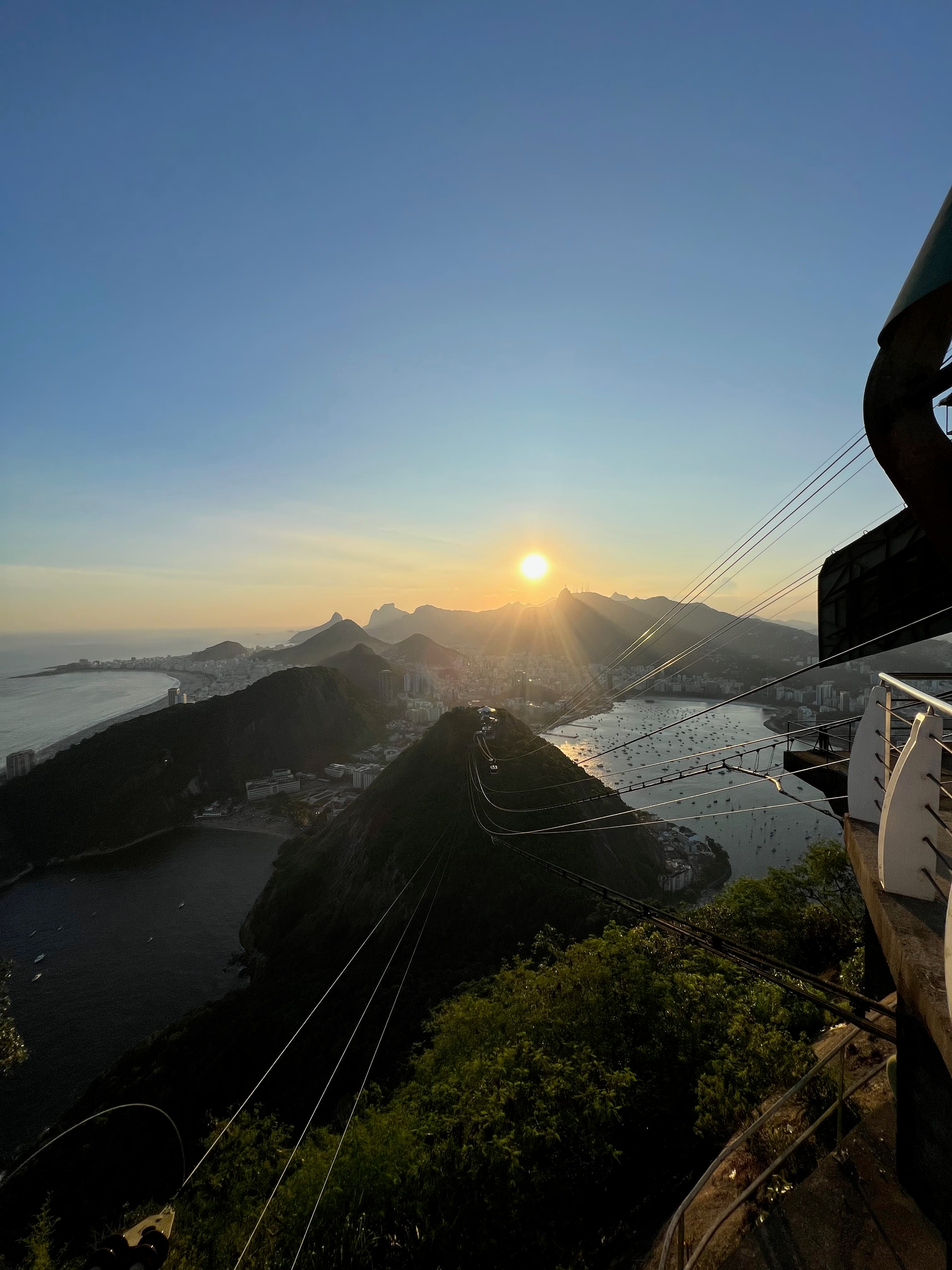Sunset and mountains view