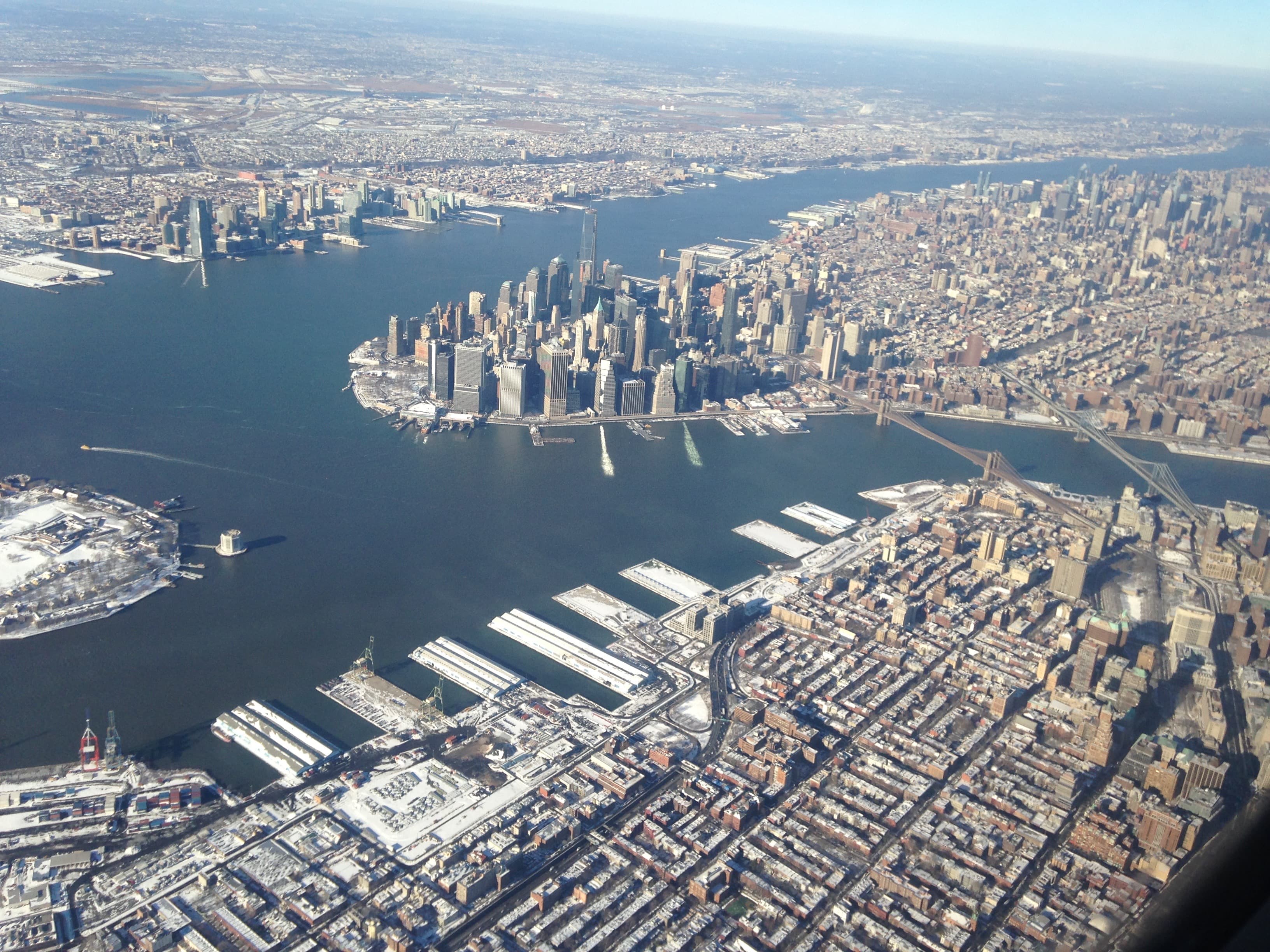Aerial view of the city