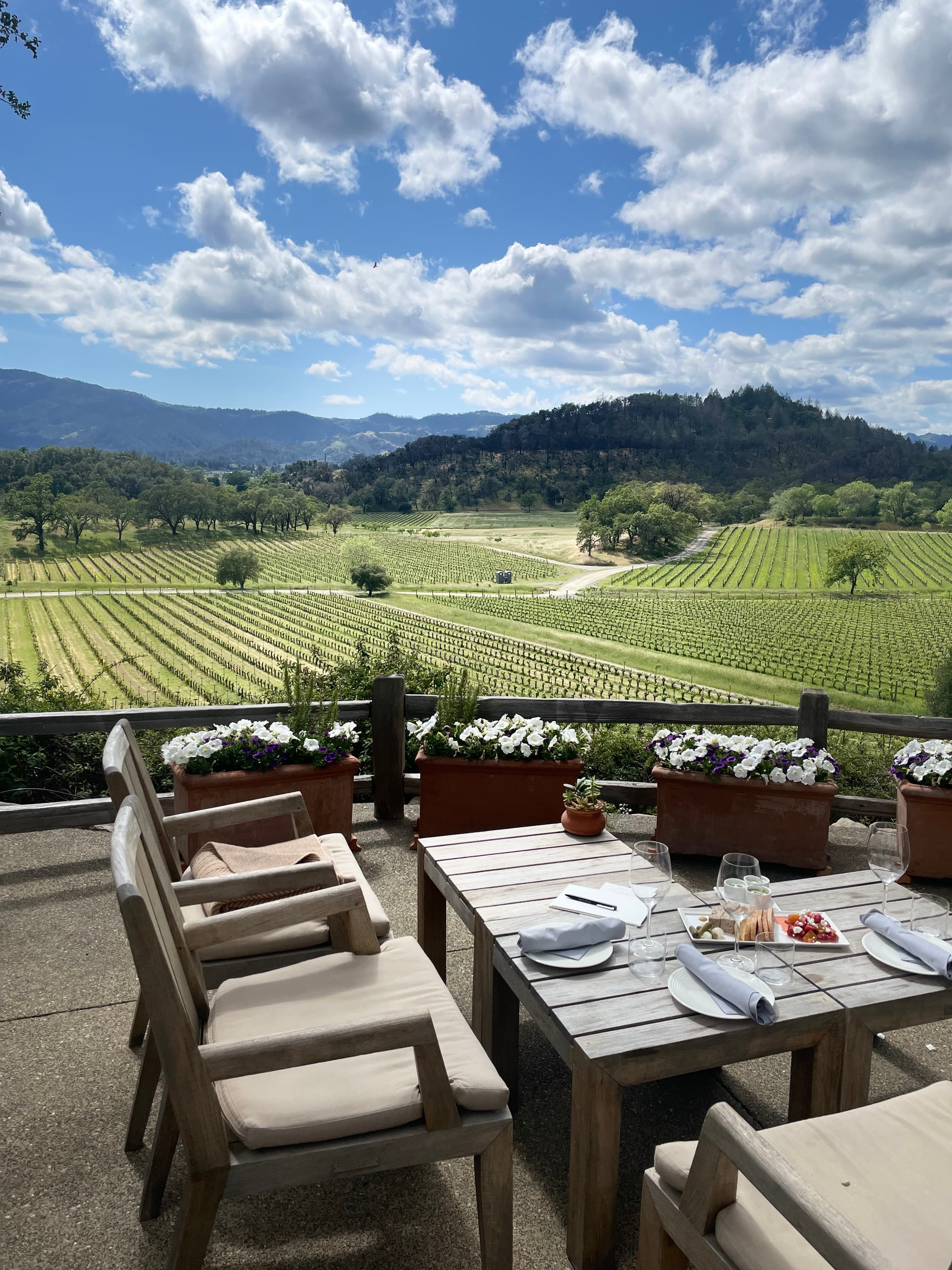 Having lunch with spectacular views