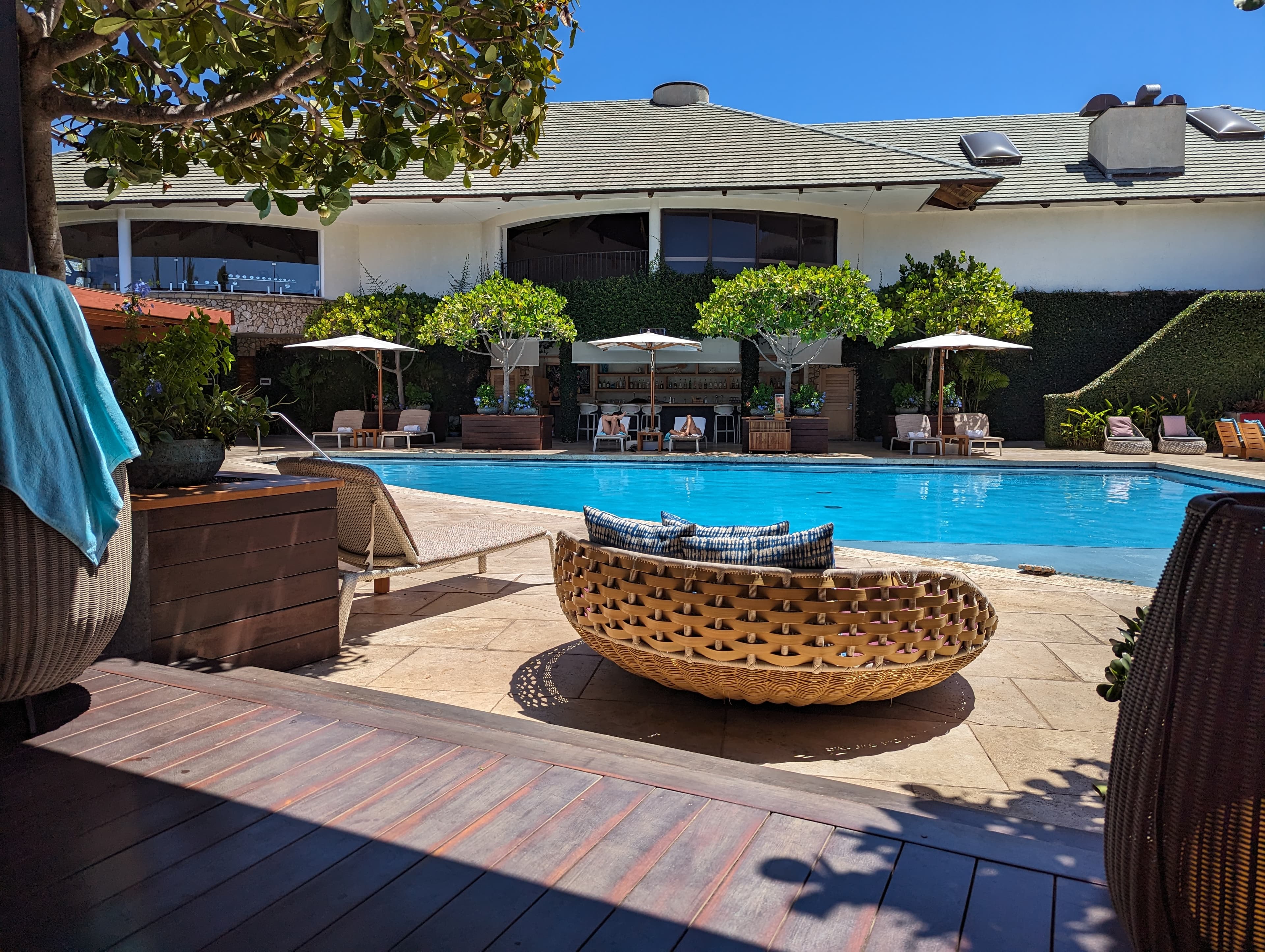 Beautiful pool area of a resort