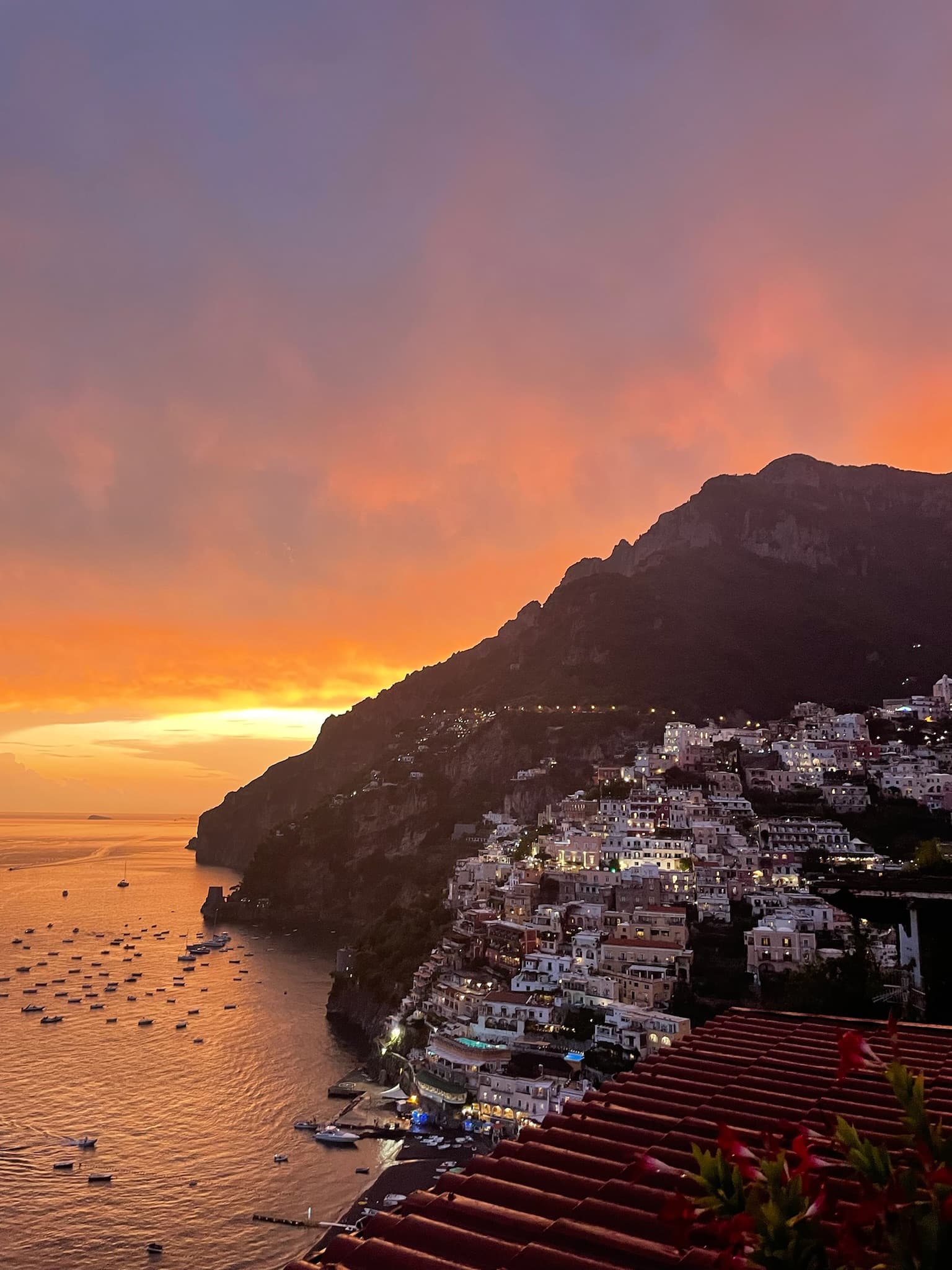 Sunset view of the coast