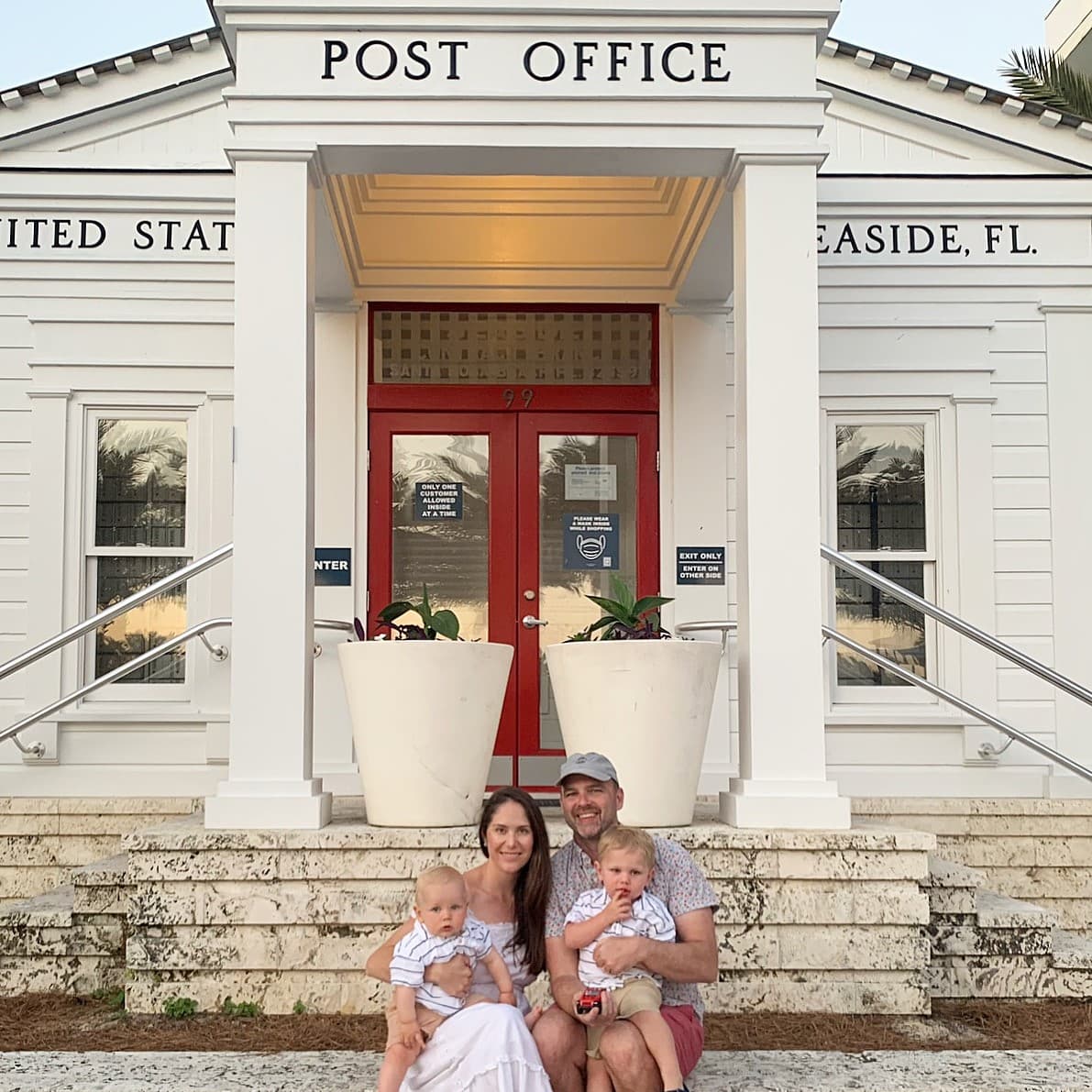 Posing for a family photo