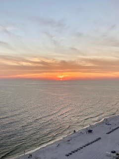 Sunset and sea view