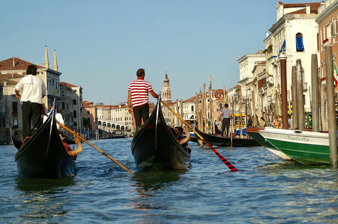 Canal boat ride in Venice