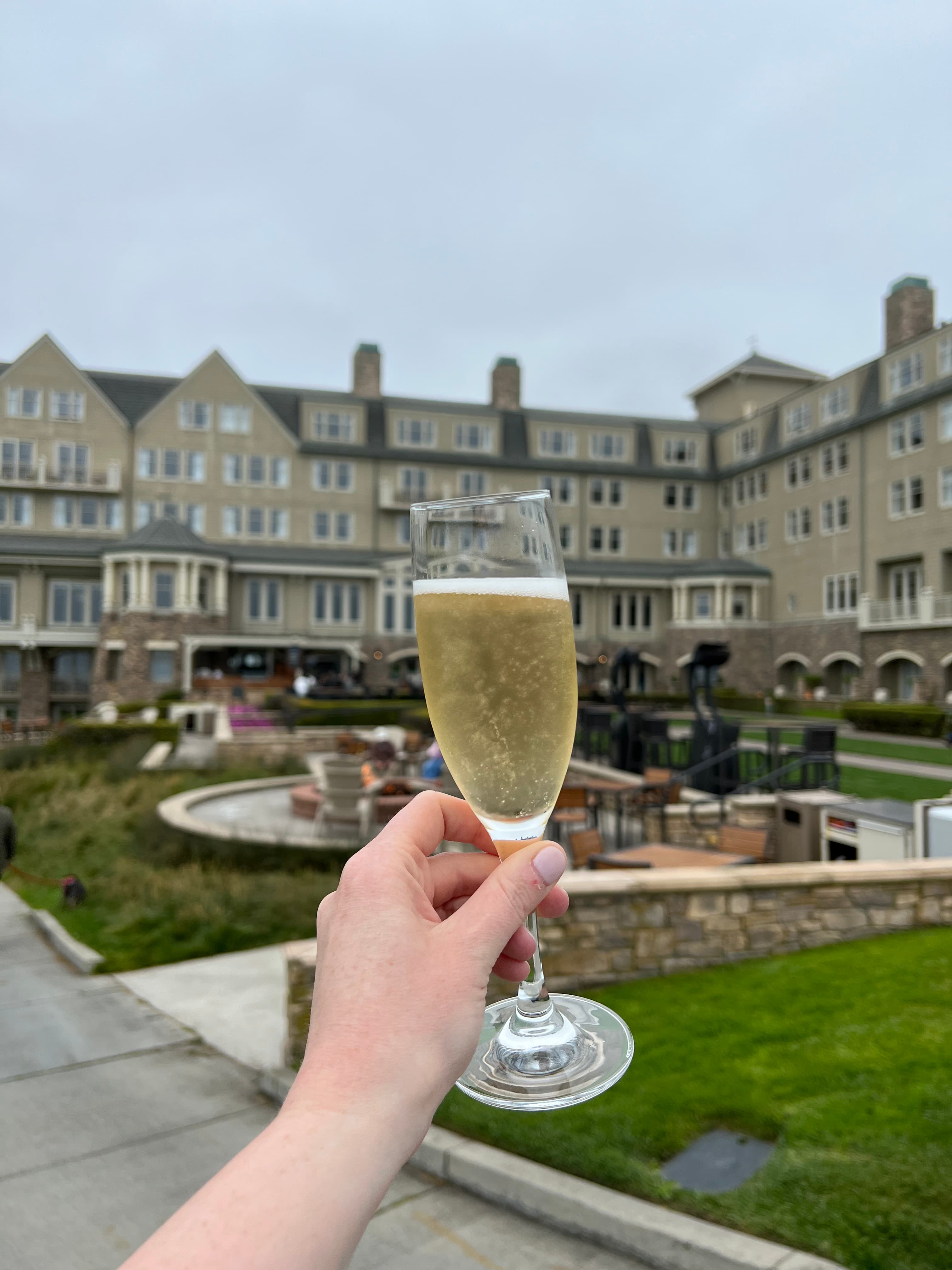 Having a glass of wine