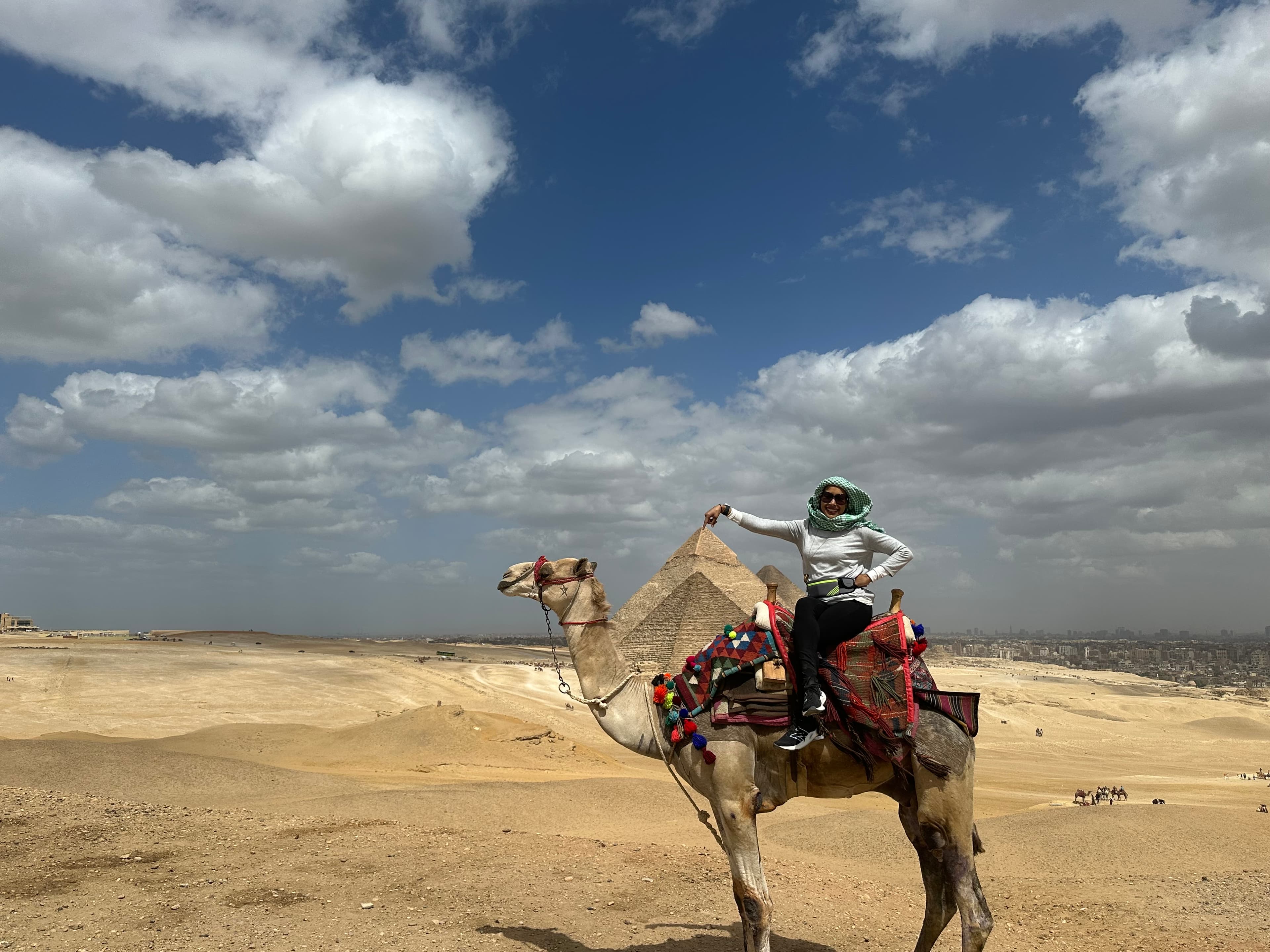 Camel ride in desert