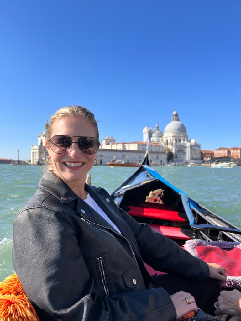 Picture of Carly in boat