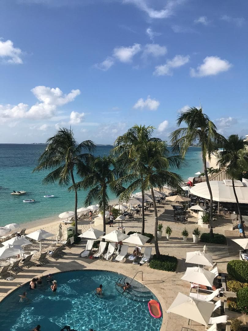Hotel view with Blue water