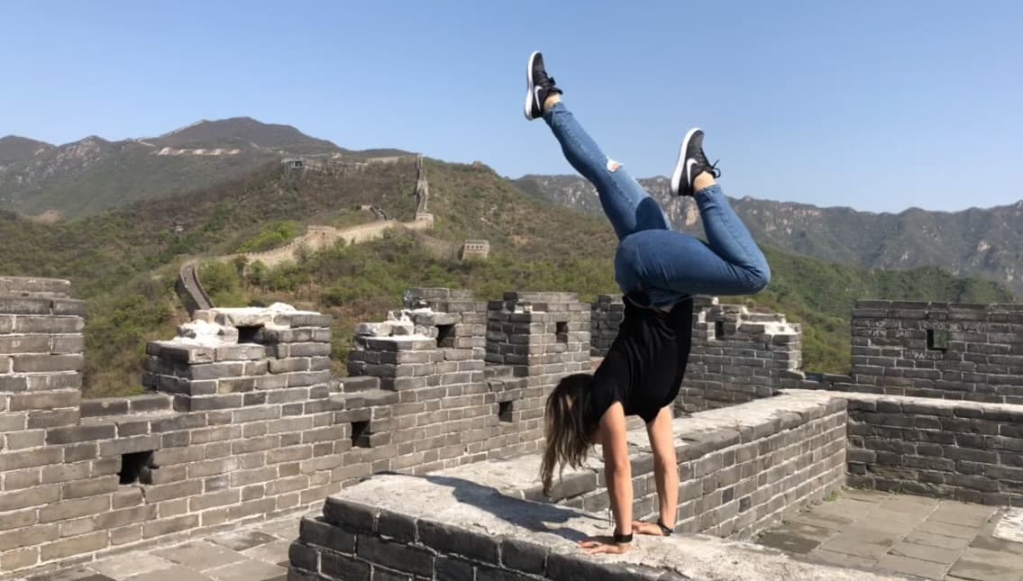 angela on an ancient site