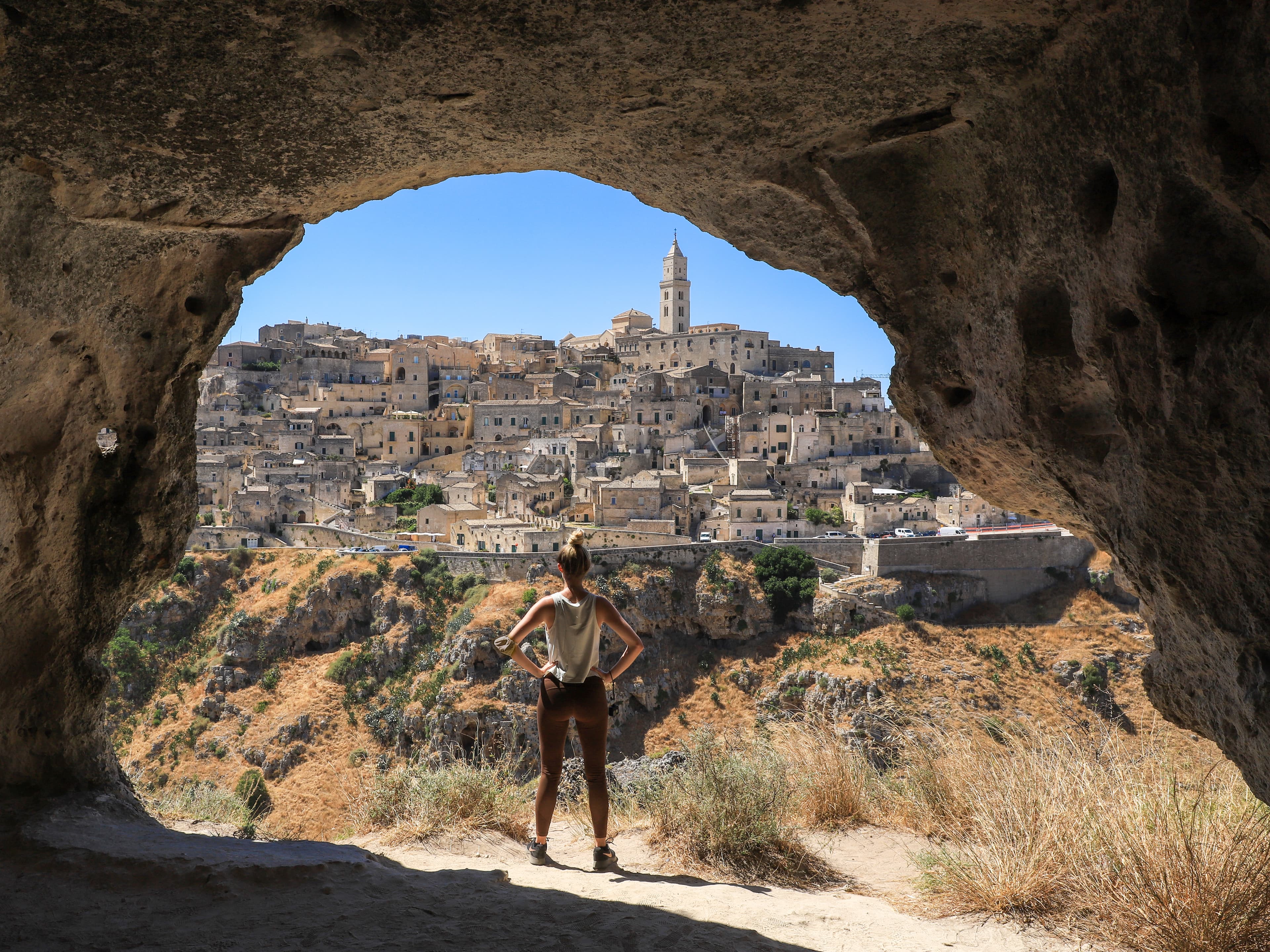 Looking at the view of the city