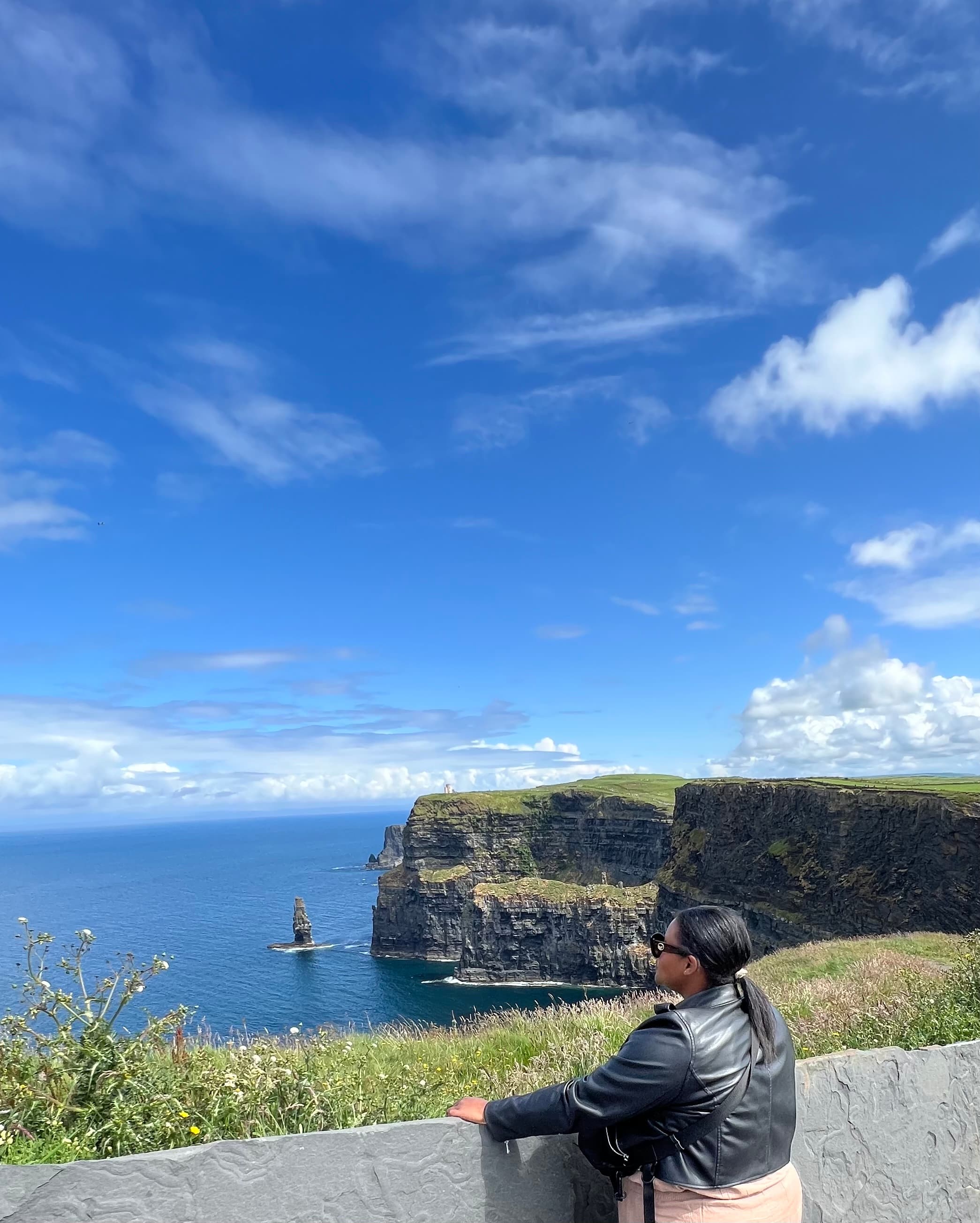 Looking at the beautiful view of the sea