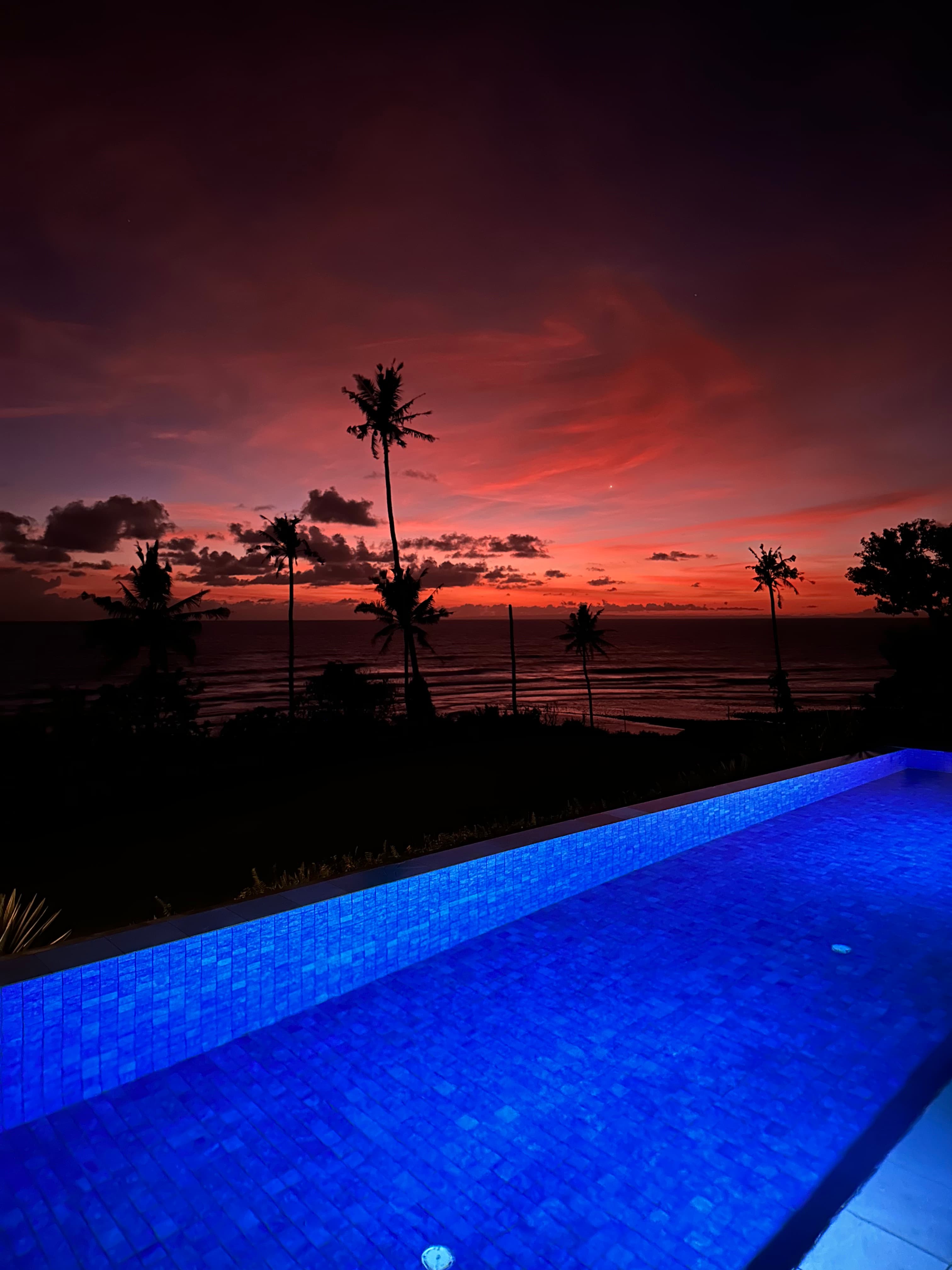 night pool view