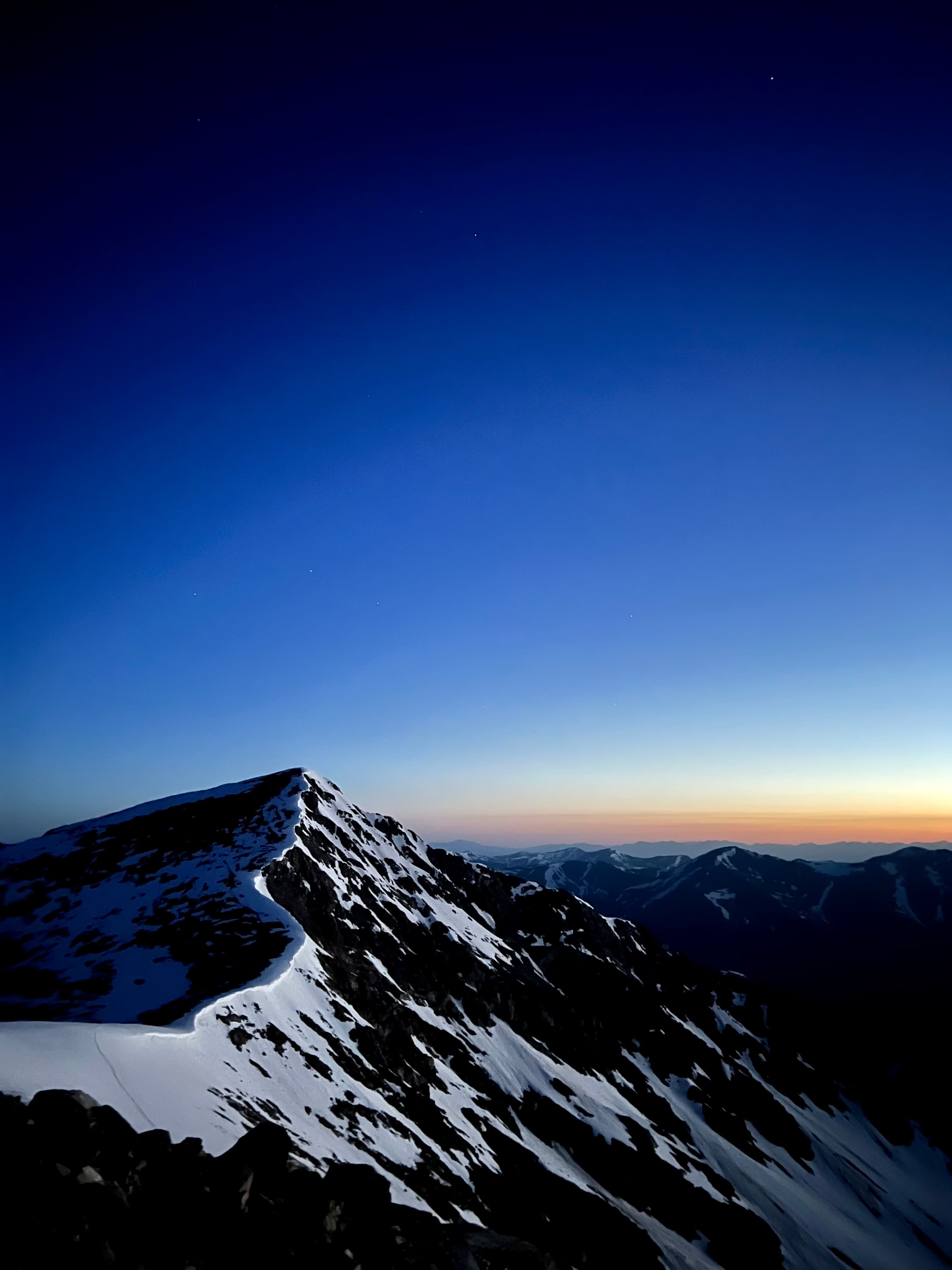 Night view of a valley