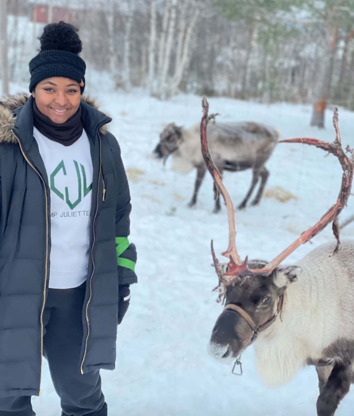 Picture of woman in a snowy area