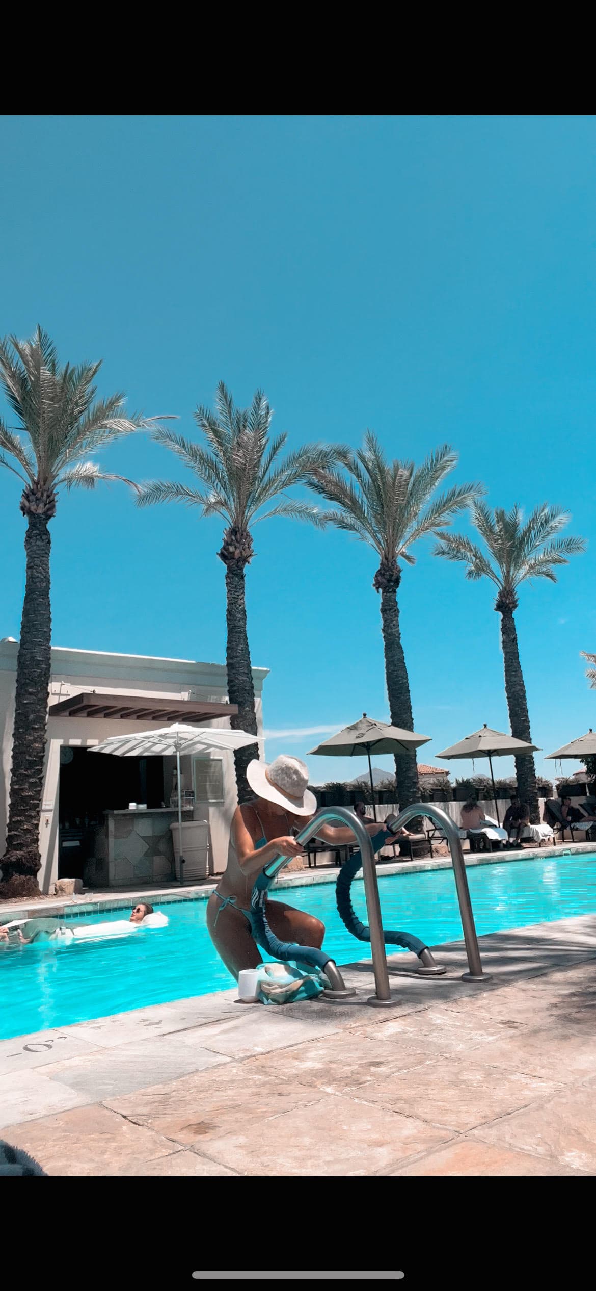Picture of Sara in pool