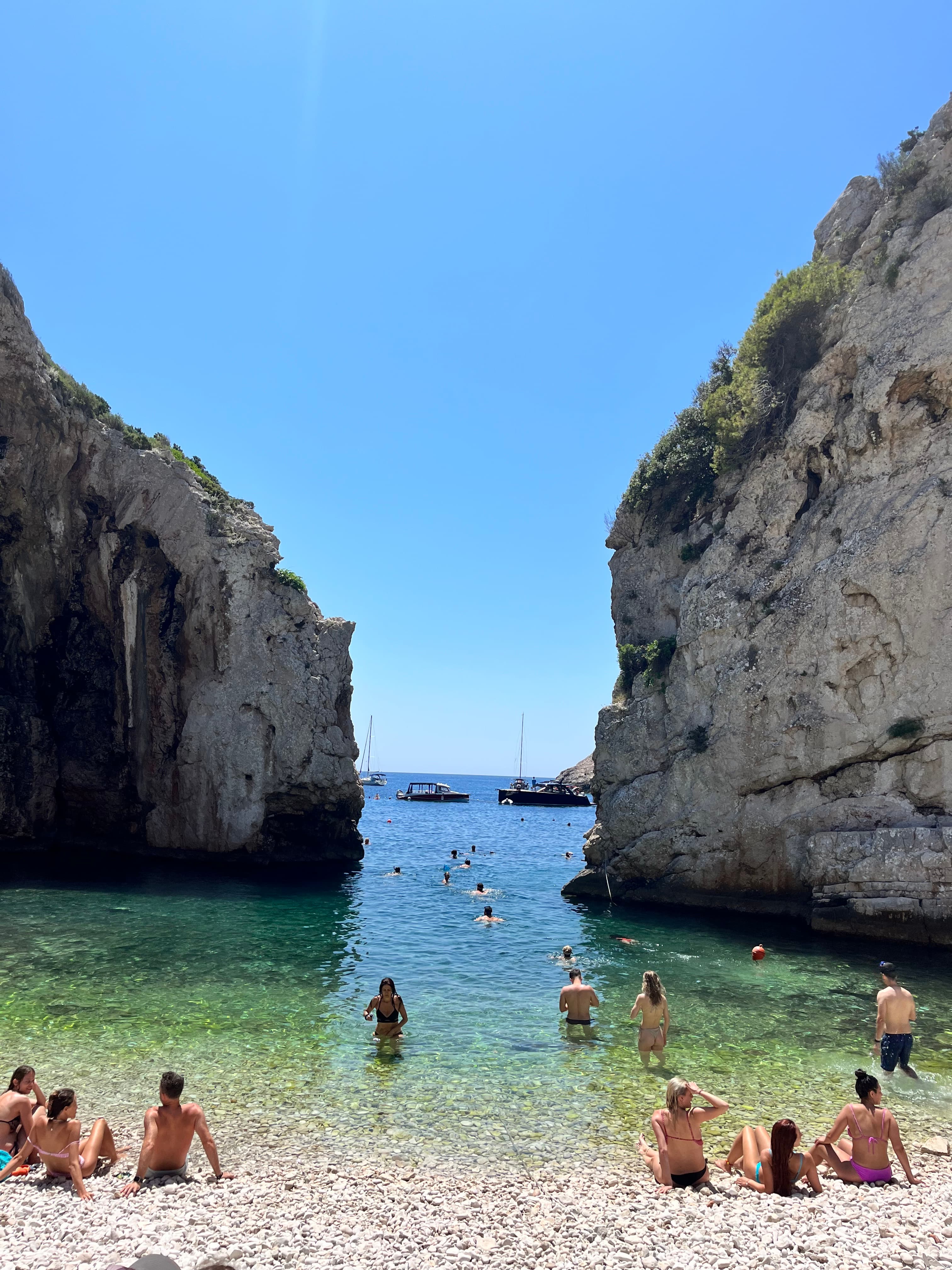 People swimming in the sea
