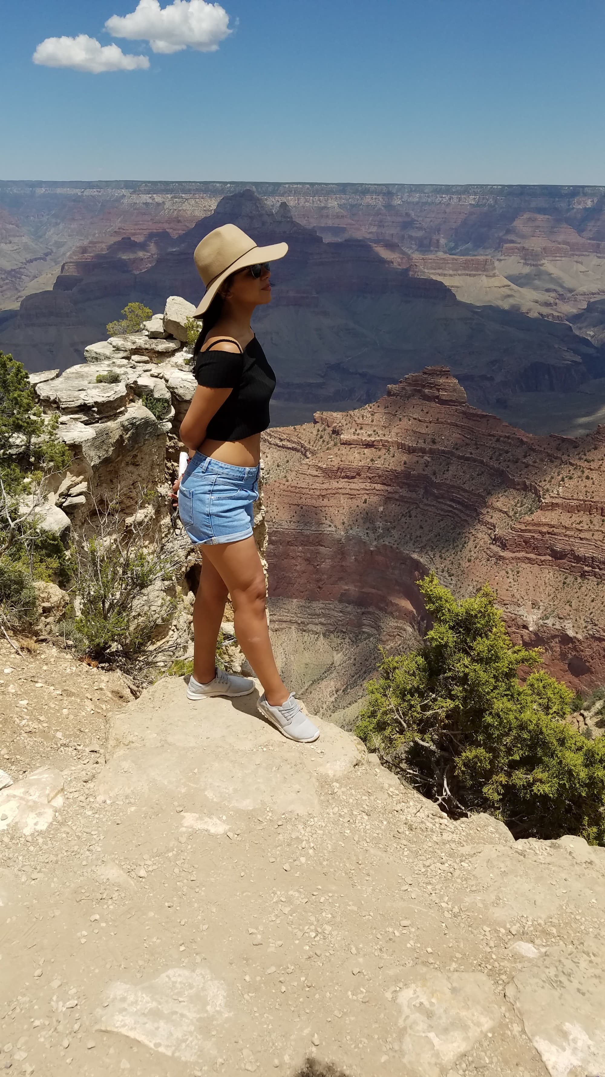 Advisor looking at canyons.