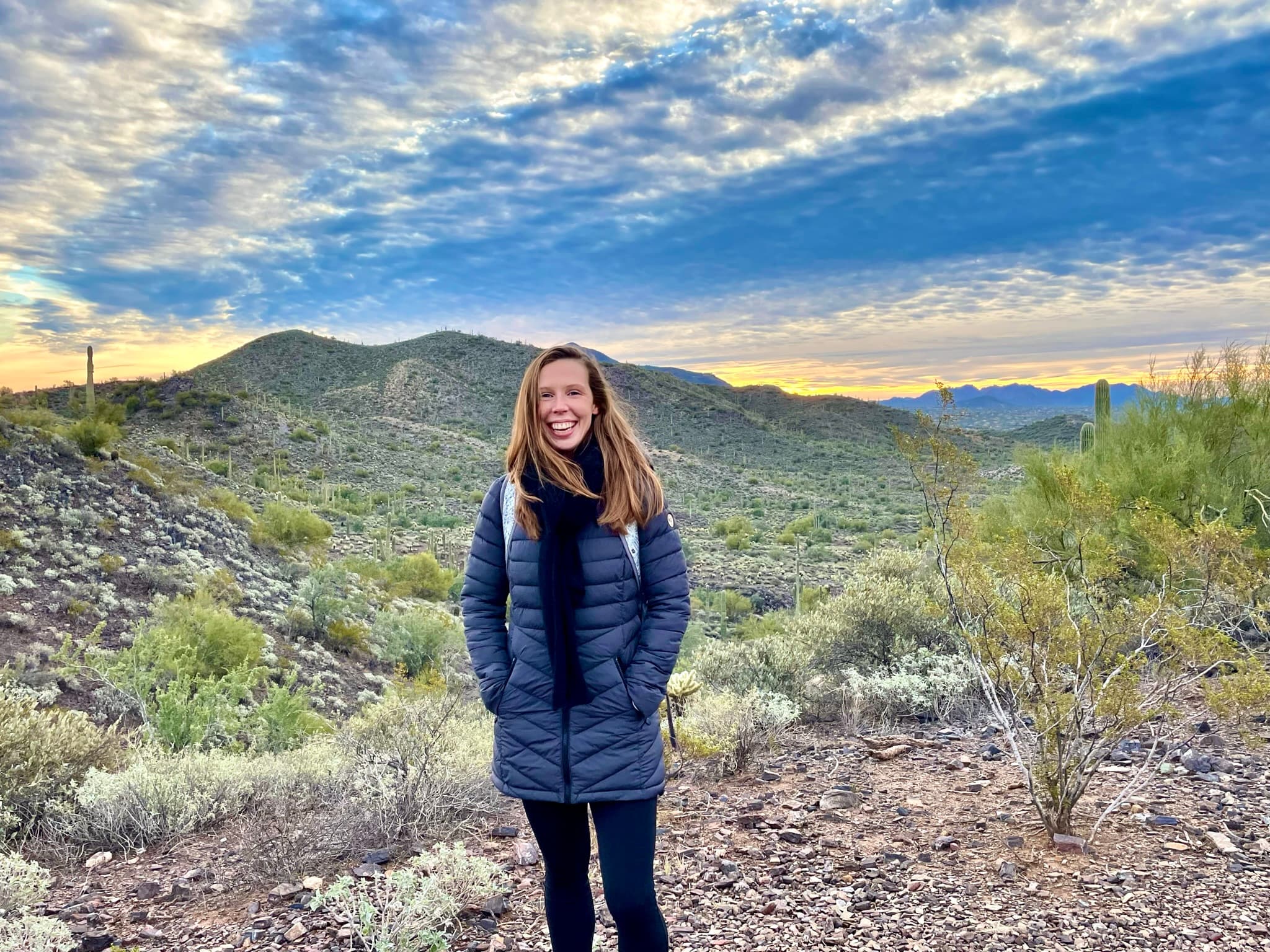 Callie in a hilly area