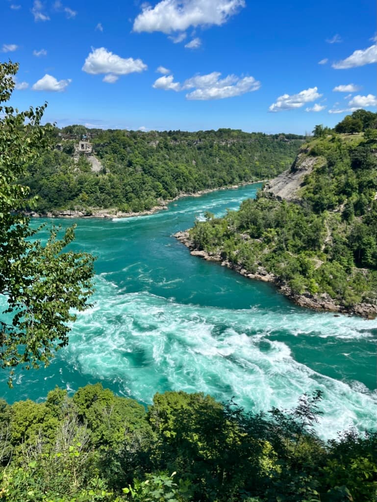 View of a lake and valley